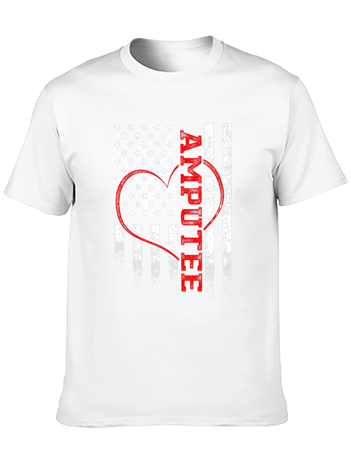 Amputee Patriotic Heart Graphic Tee
