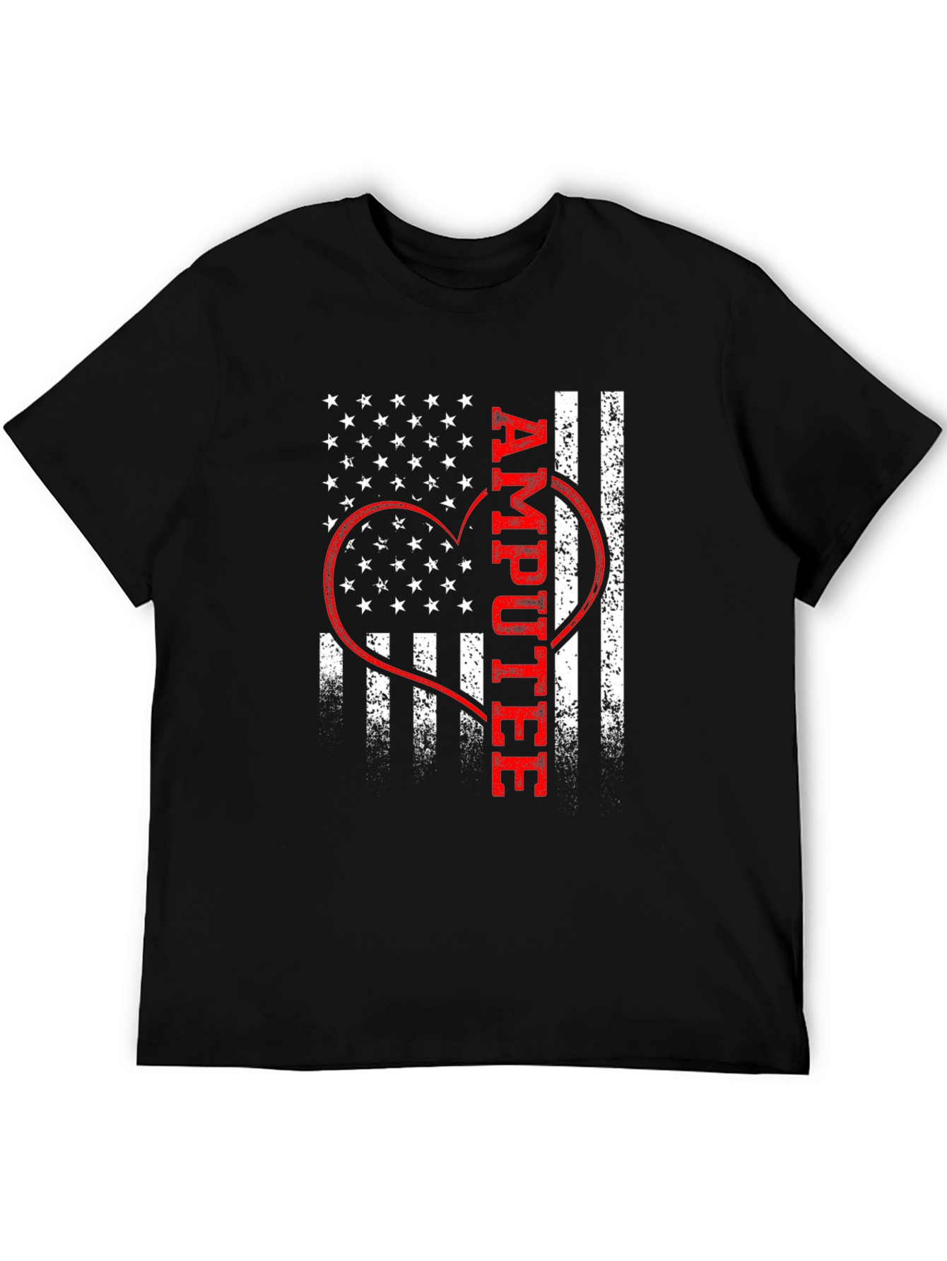 Amputee Patriotic Heart Graphic Tee