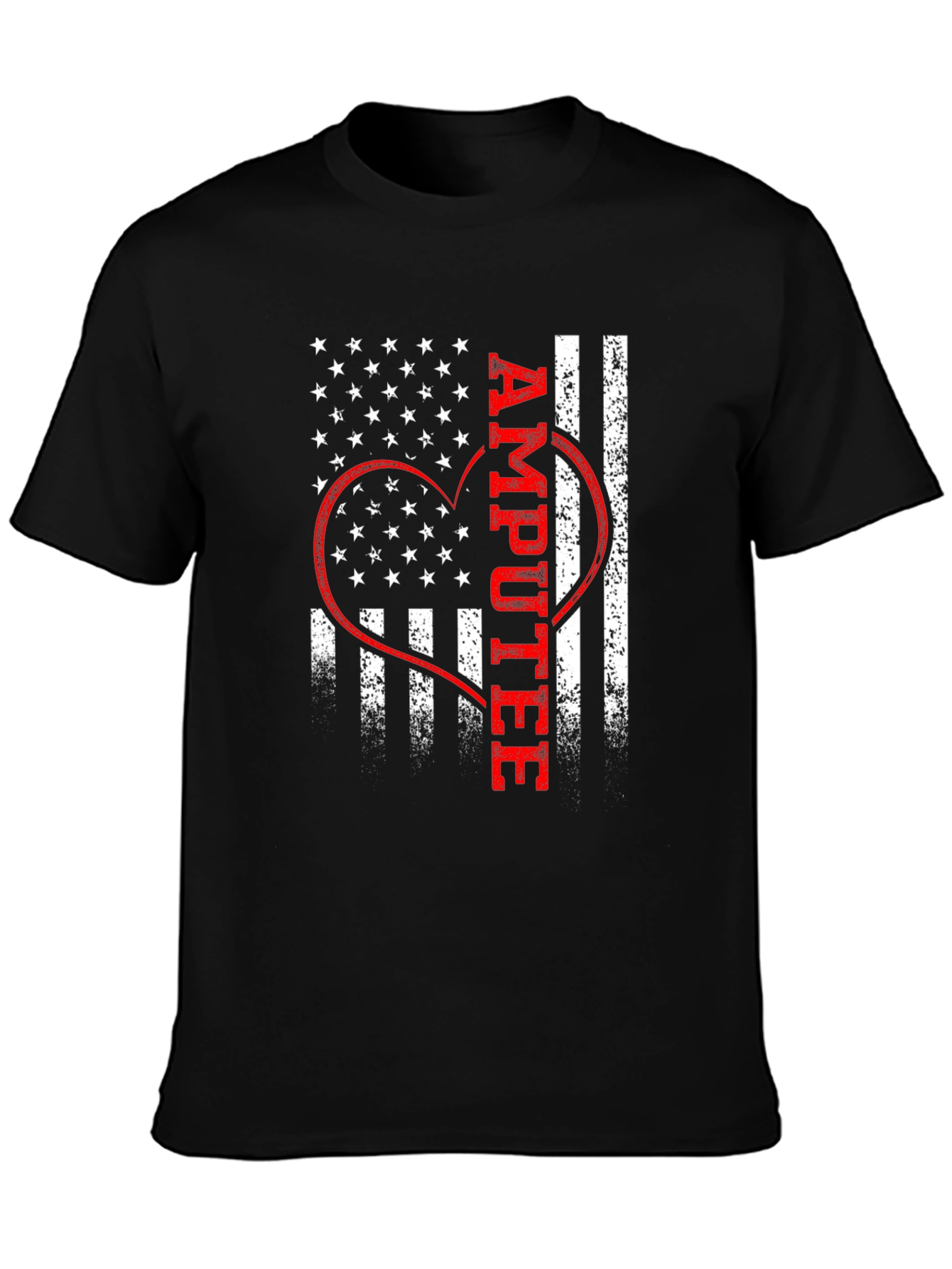 Amputee Patriotic Heart Graphic Tee
