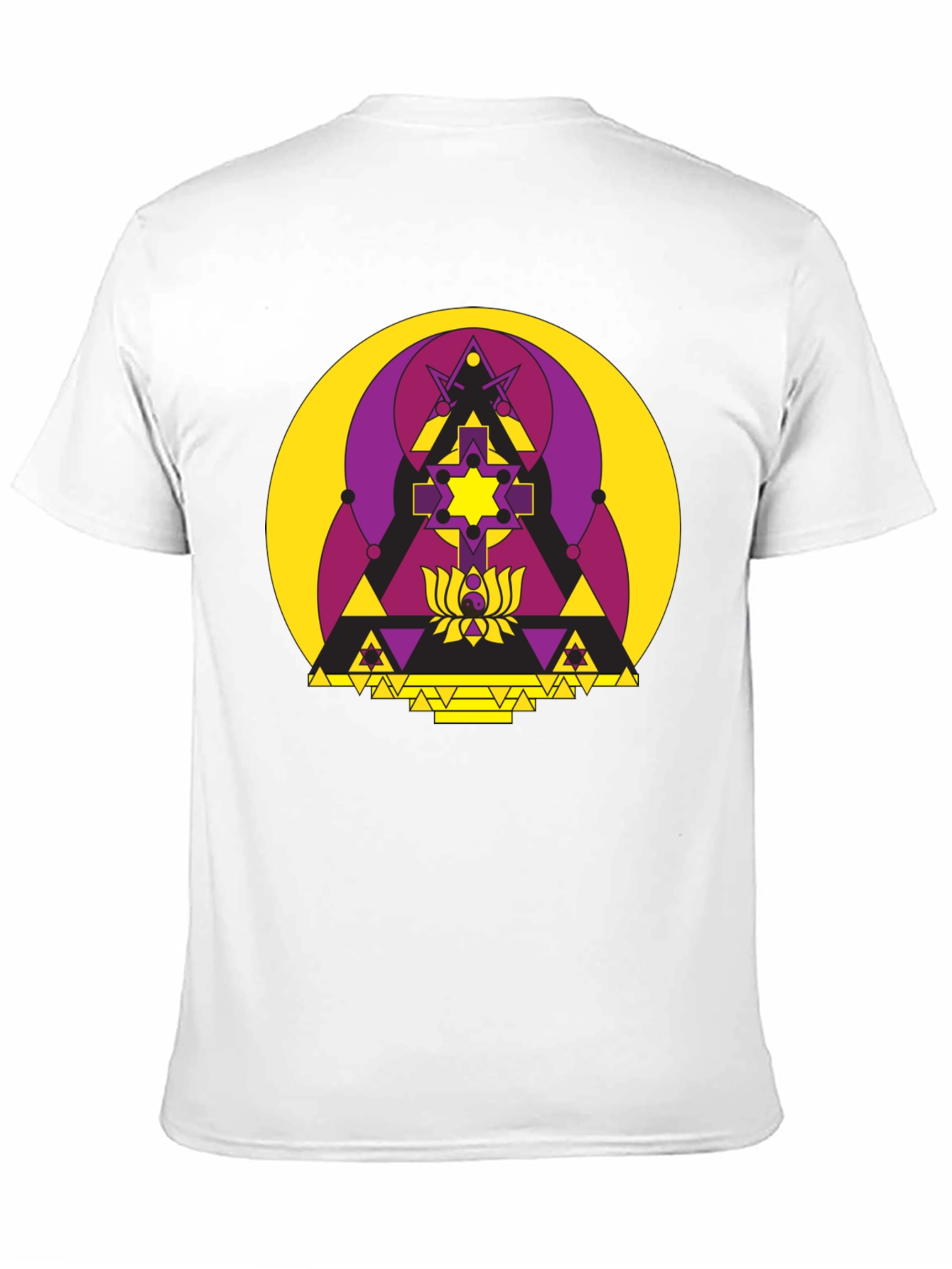 Geometric Symbol Graphic T-Shirt - Black