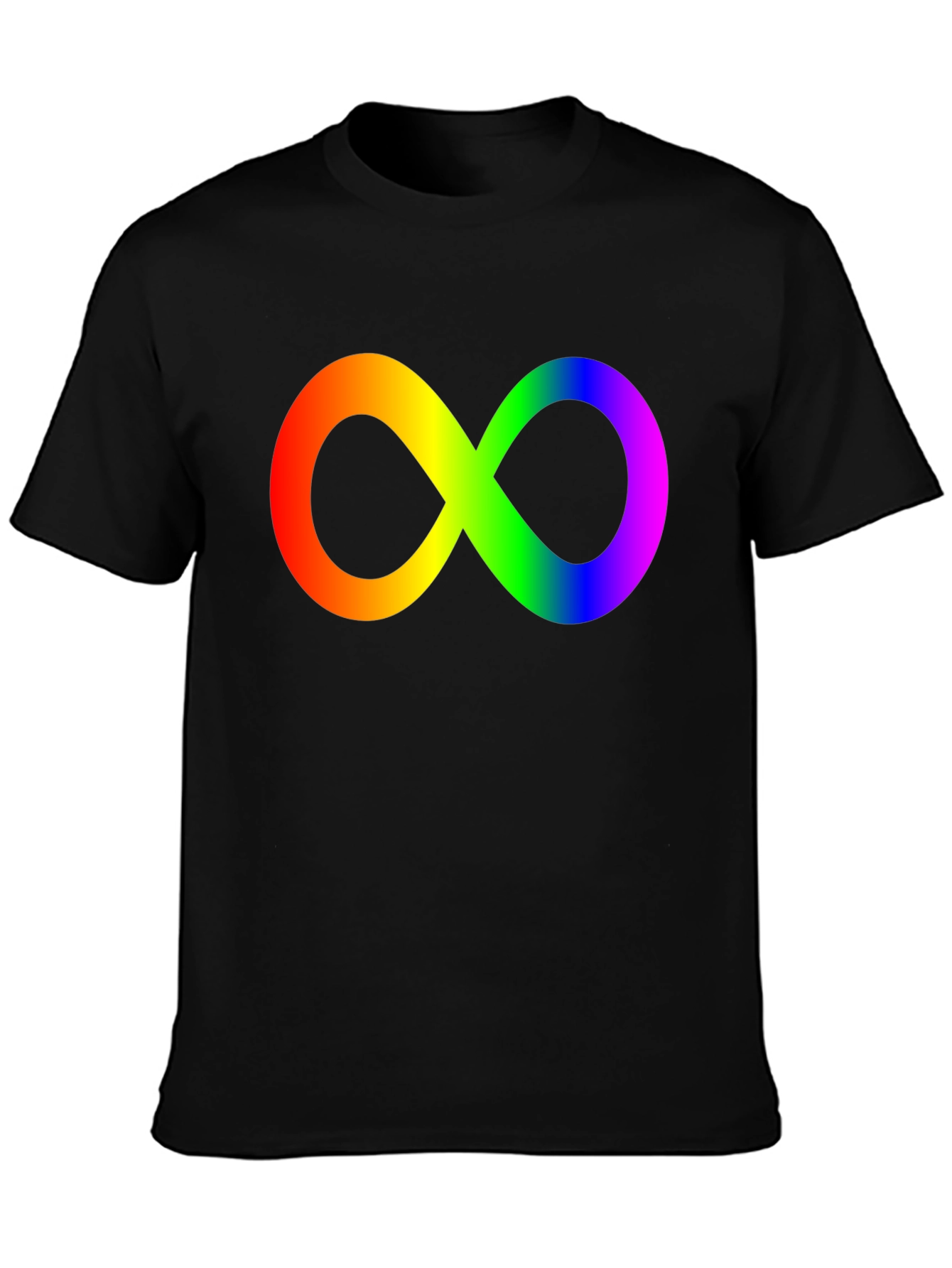 Rainbow Infinity Symbol Black T-Shirt