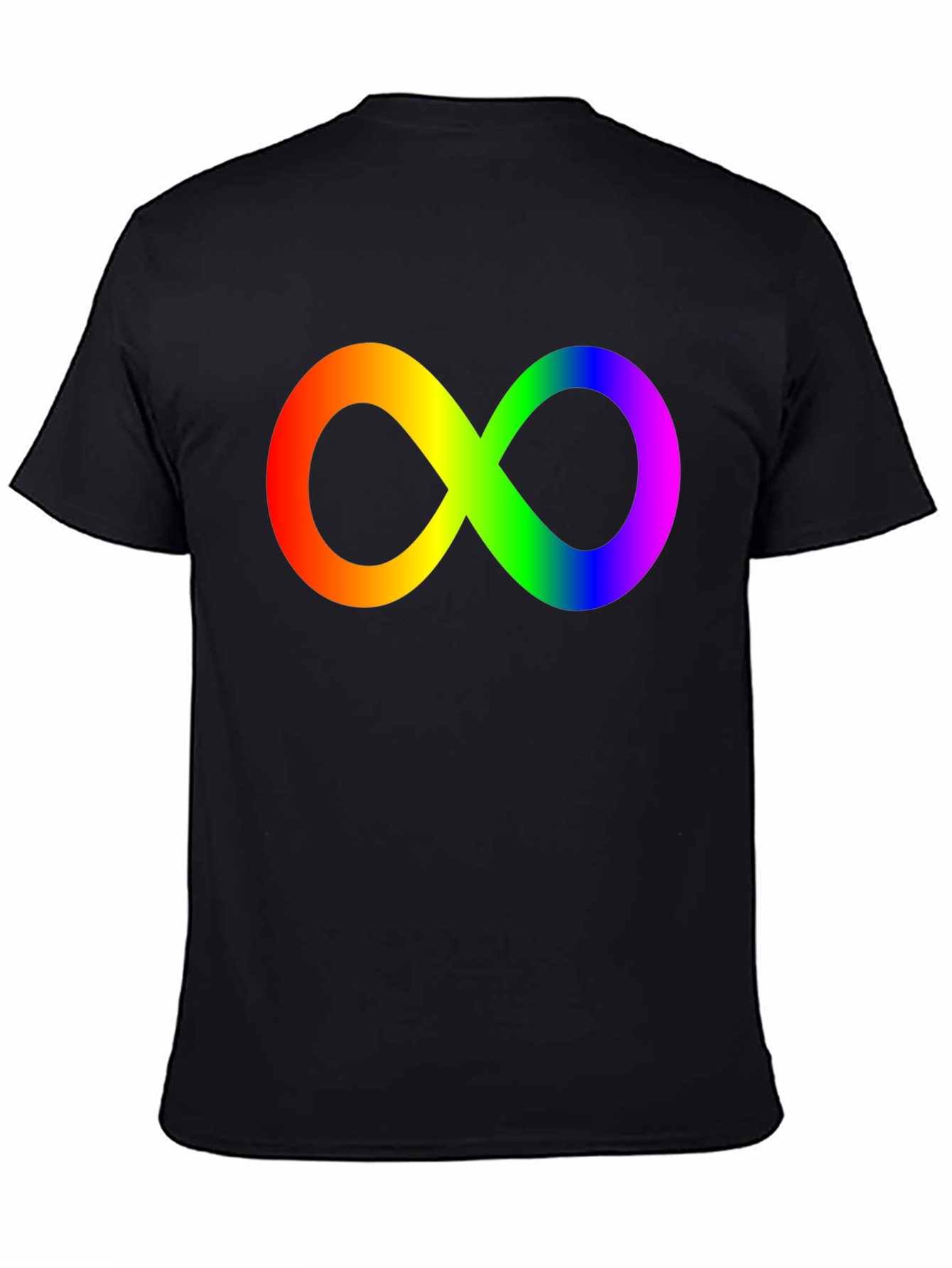 Rainbow Infinity Symbol Black T-Shirt
