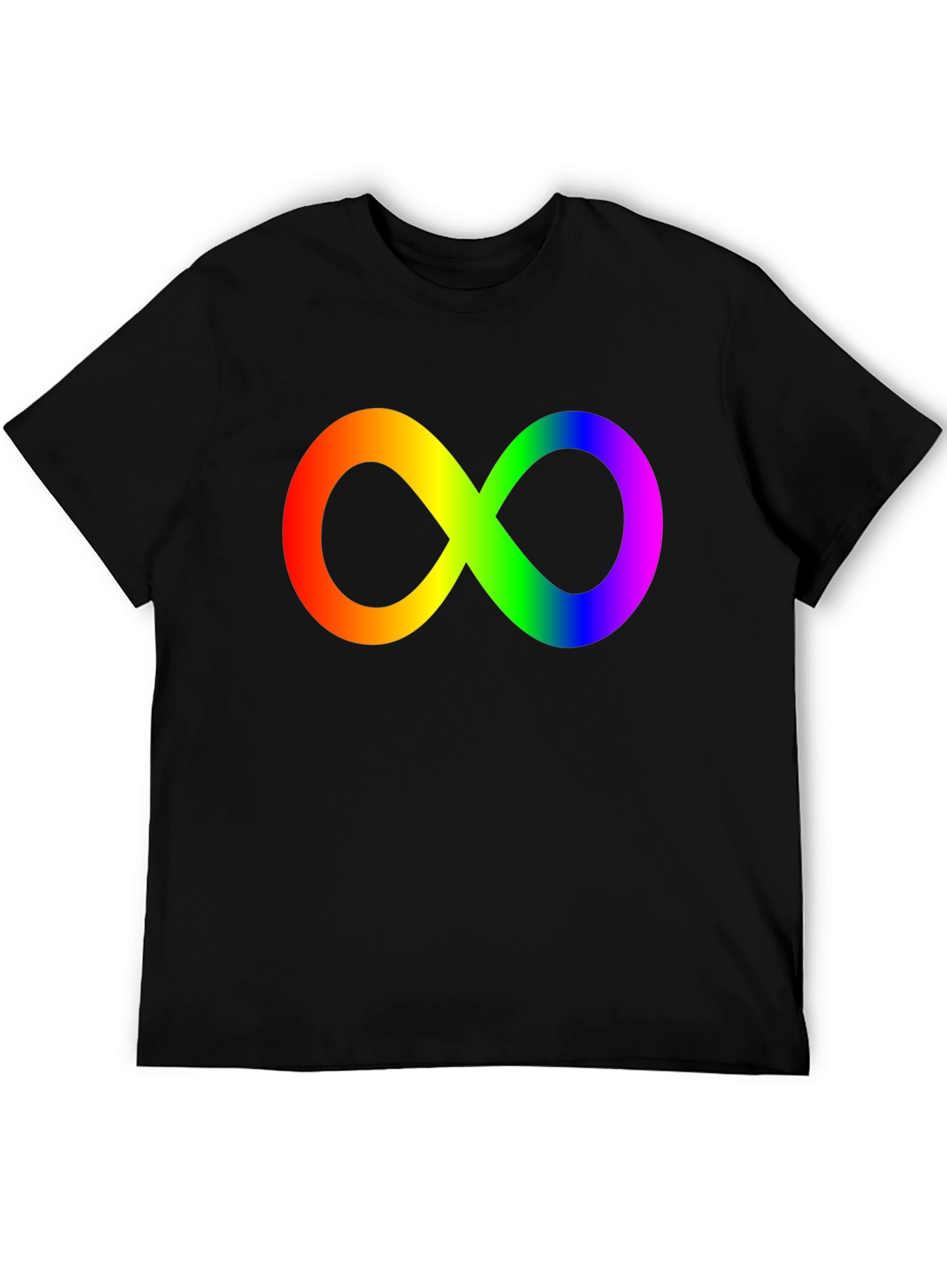 Rainbow Infinity Symbol Black T-Shirt