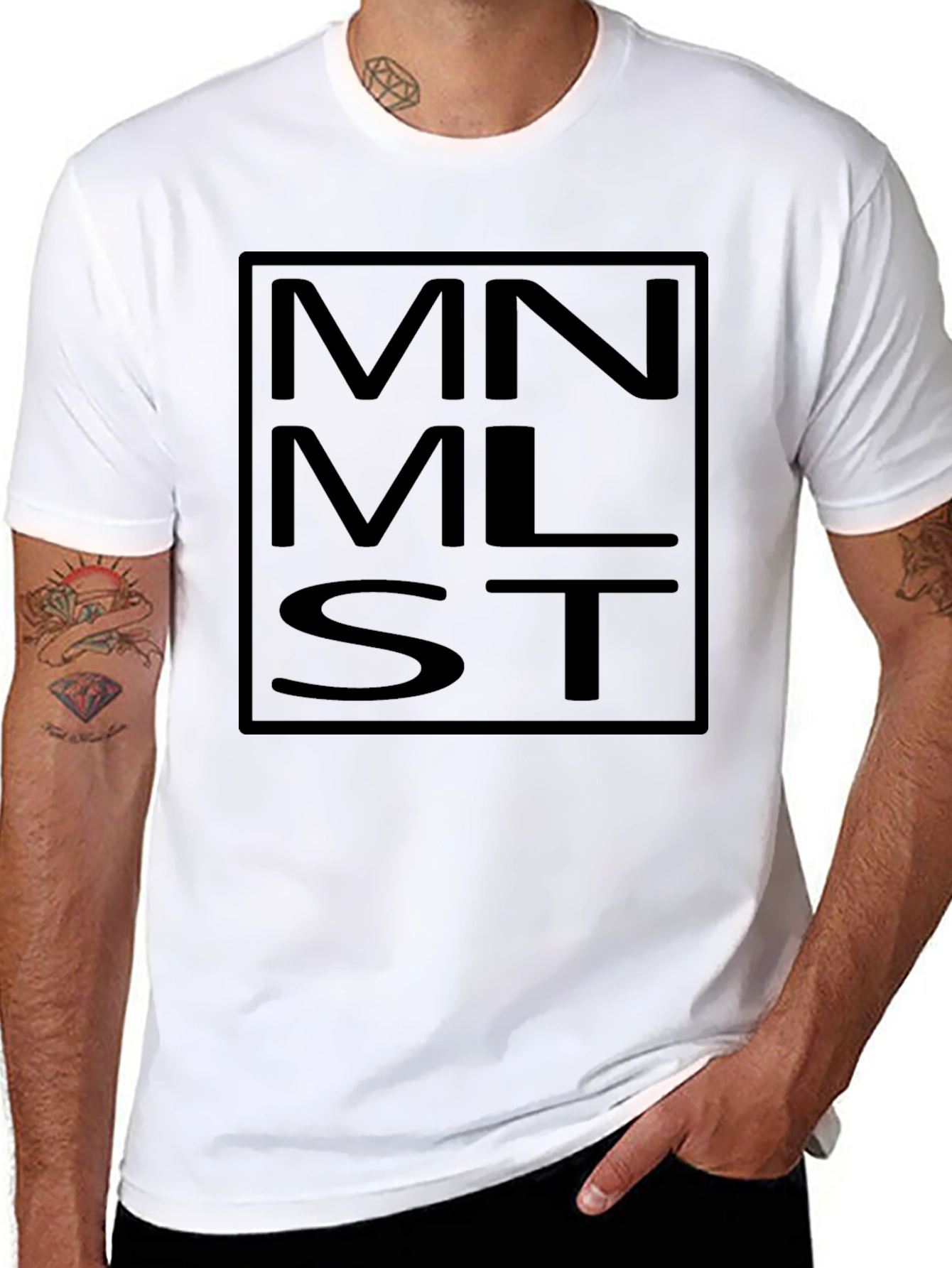 Minimalist MNMLST Black Graphic Tee