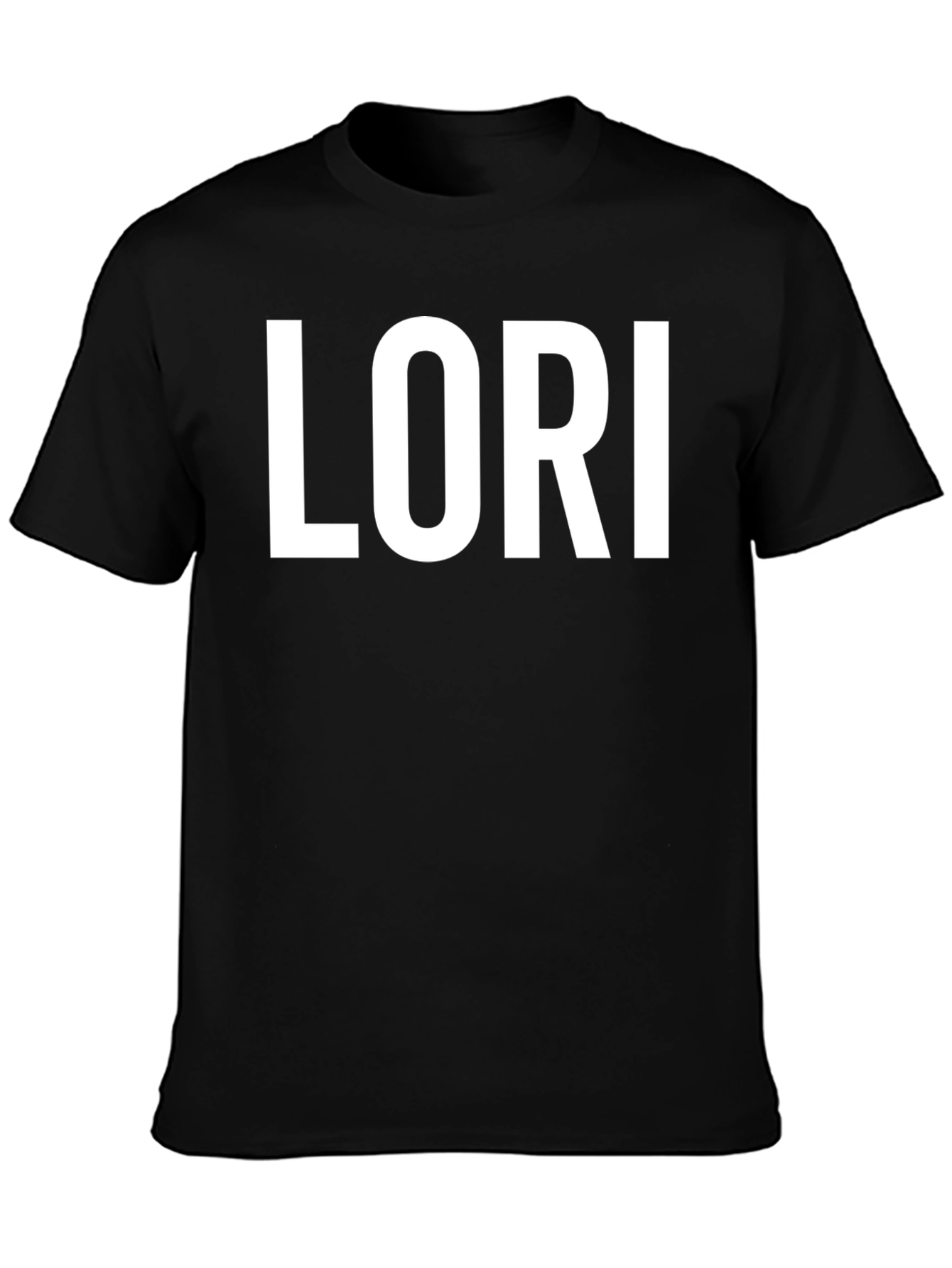 Lori Personalized Black Cotton T-Shirt