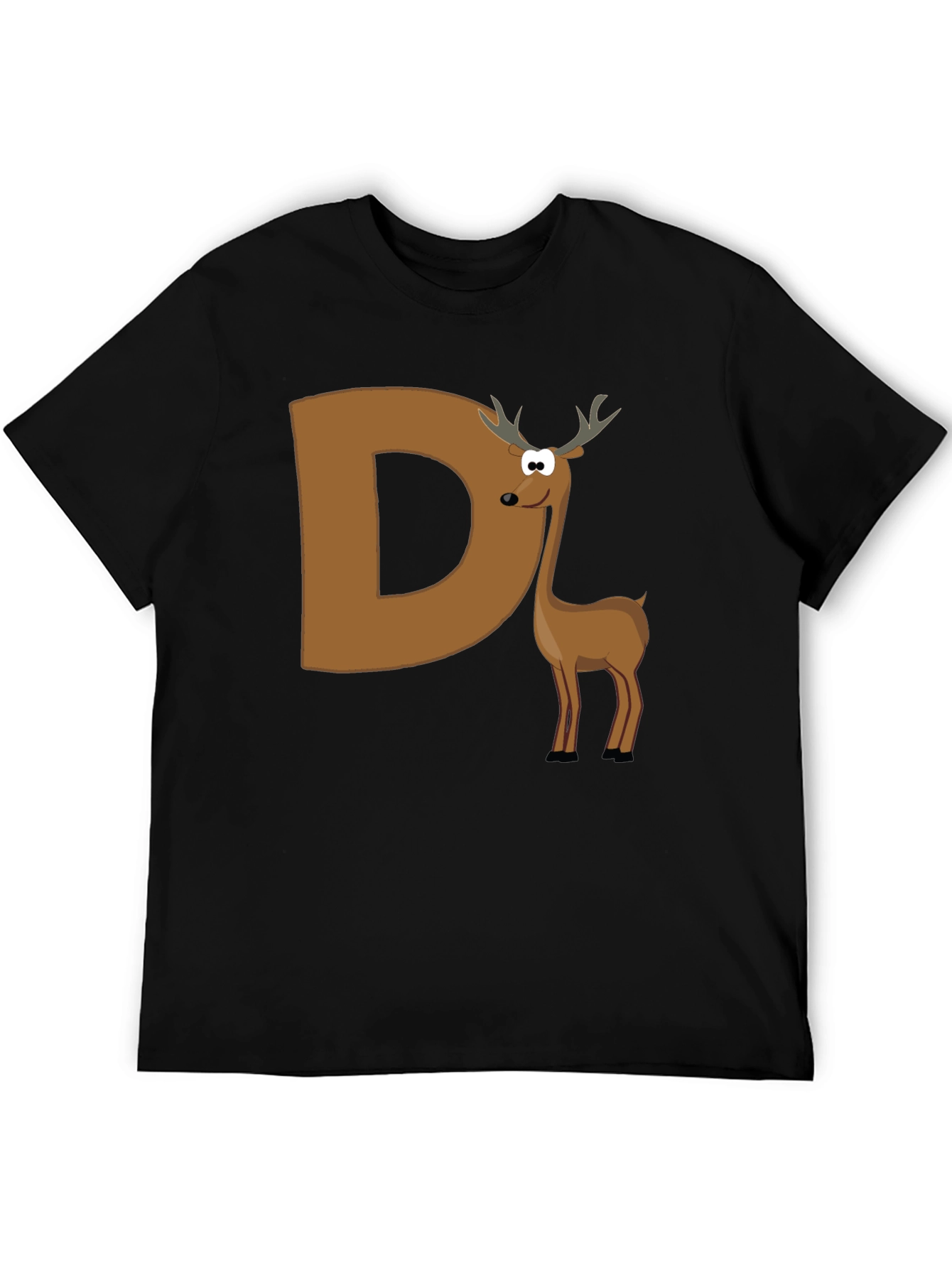 Deer Initial D Graphic T-Shirt
