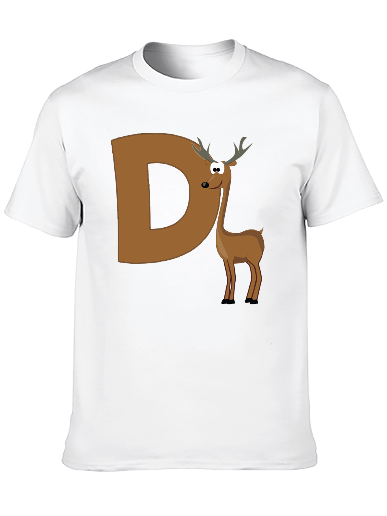 Deer Initial D Graphic T-Shirt