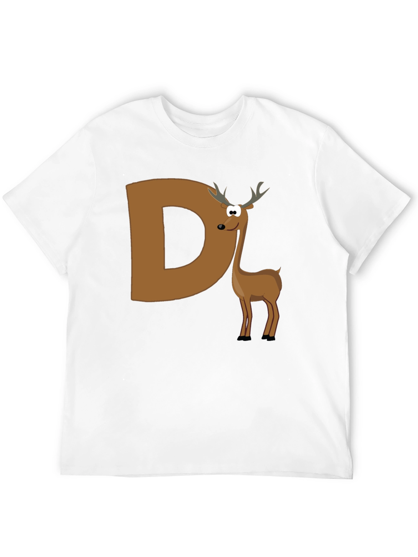 Deer Initial D Graphic T-Shirt