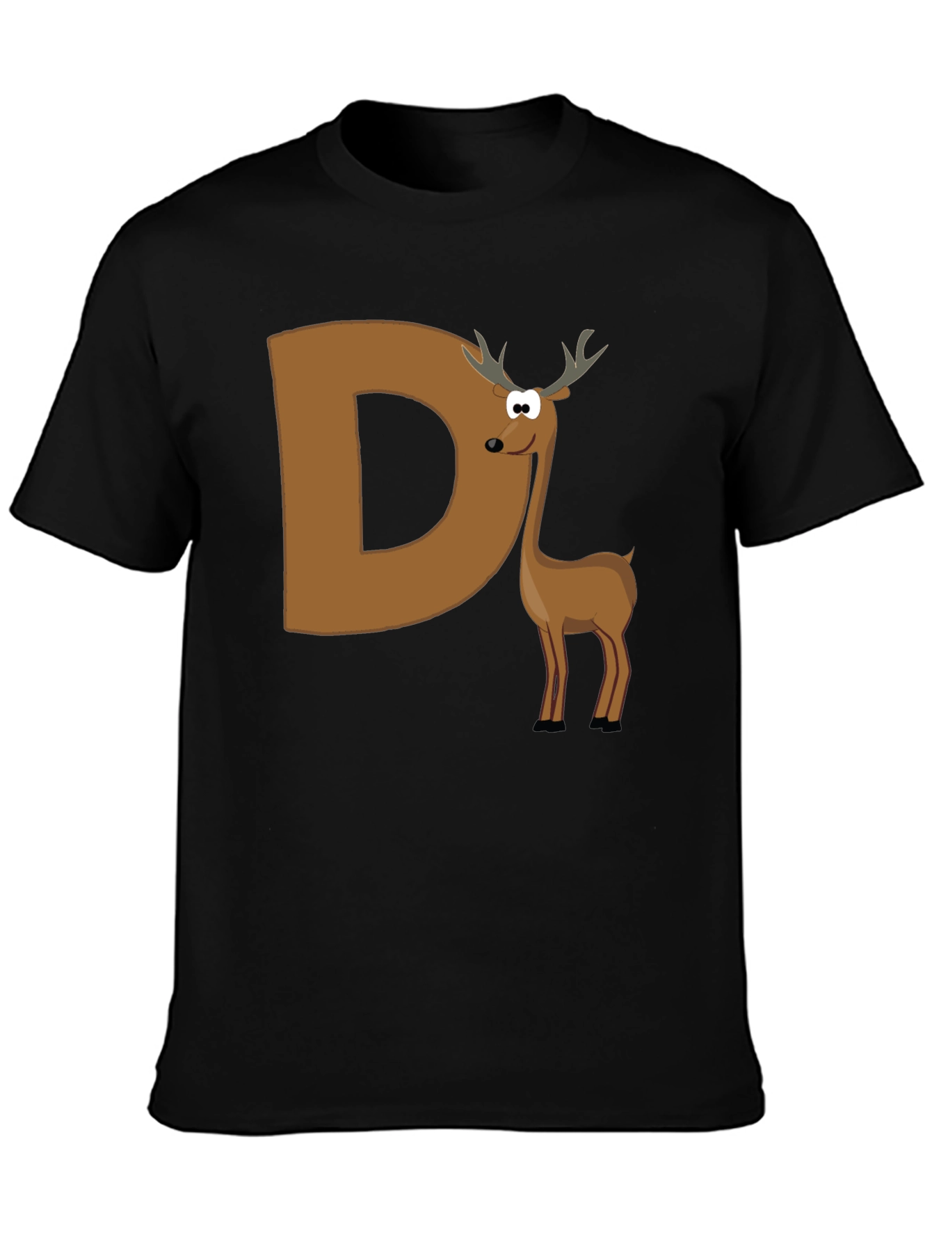 Deer Initial D Graphic T-Shirt