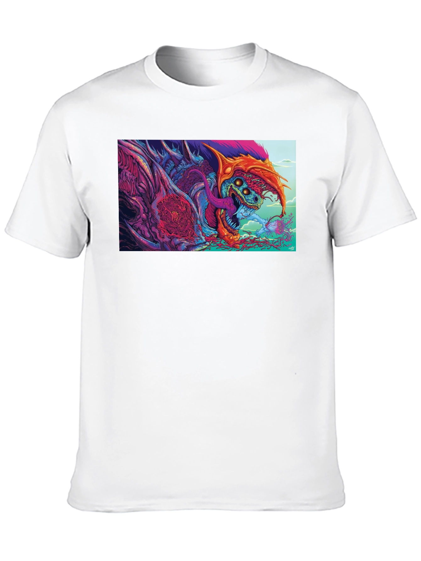 Monster Graphic Print Black T-Shirt