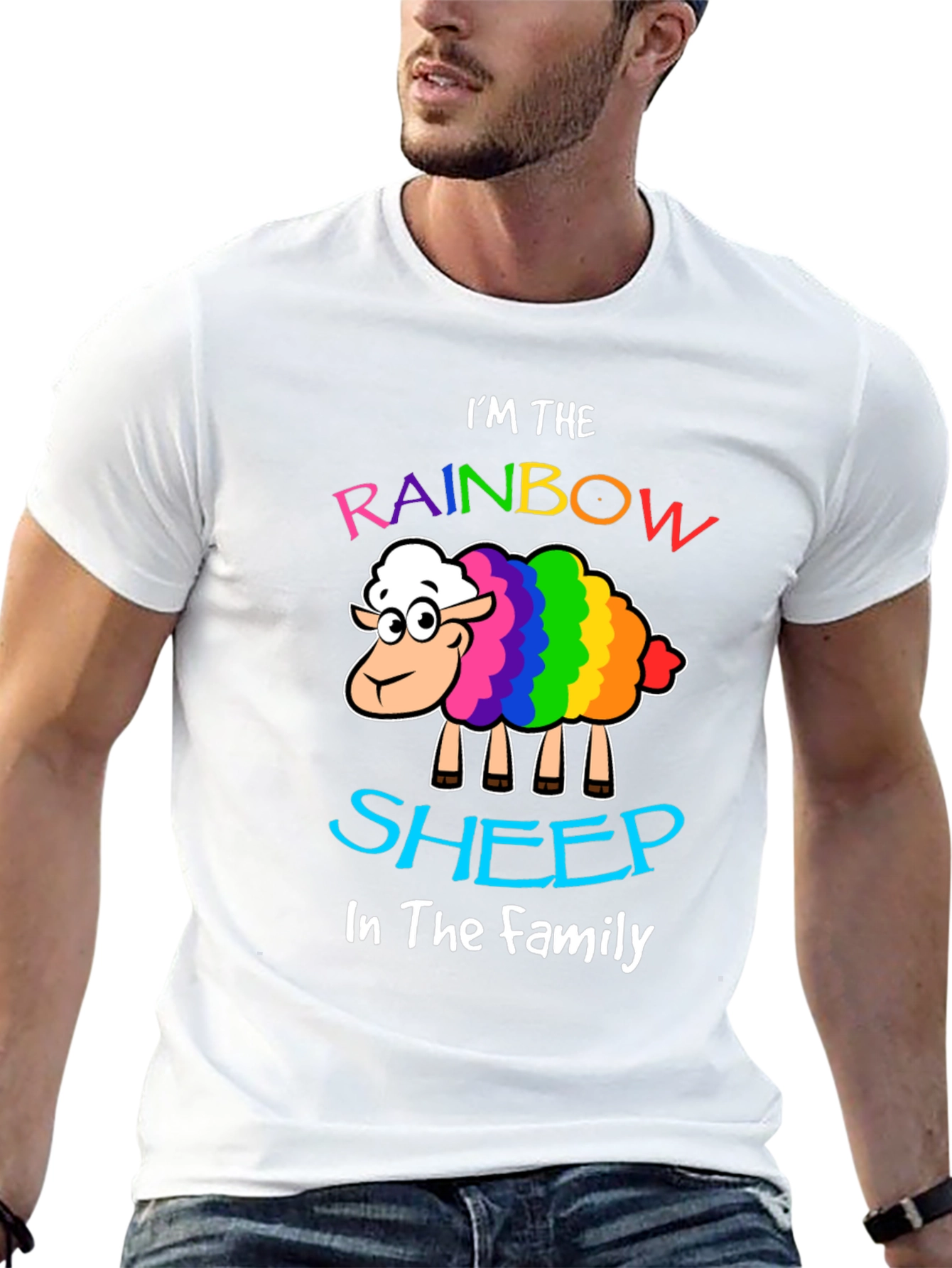 Rainbow Sheep Family T-Shirt