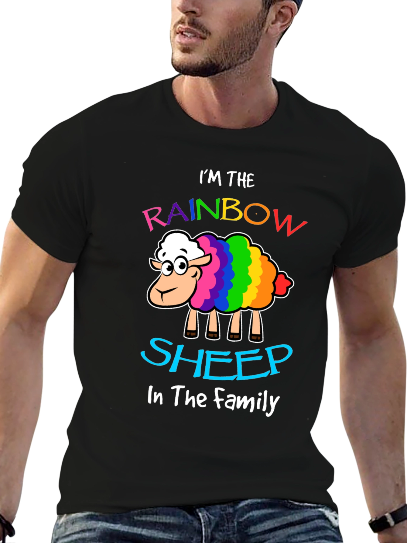 Rainbow Sheep Family T-Shirt