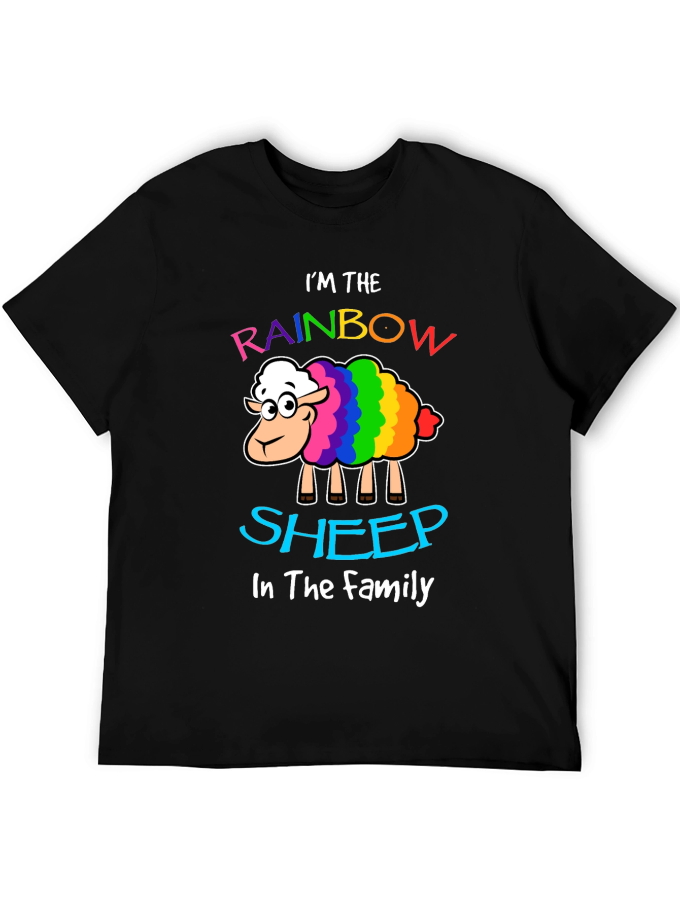 Rainbow Sheep Family T-Shirt