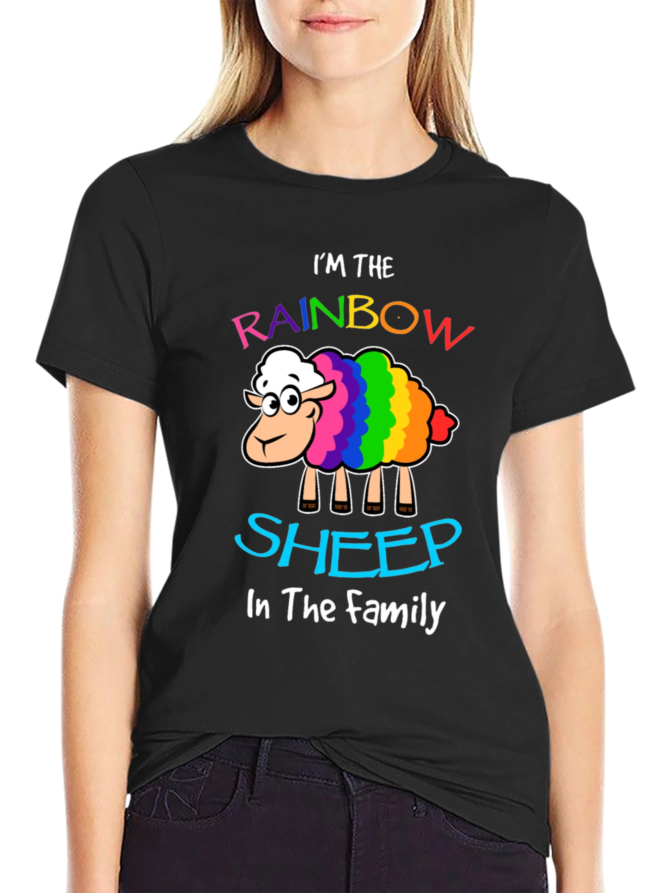 Rainbow Sheep Family T-Shirt