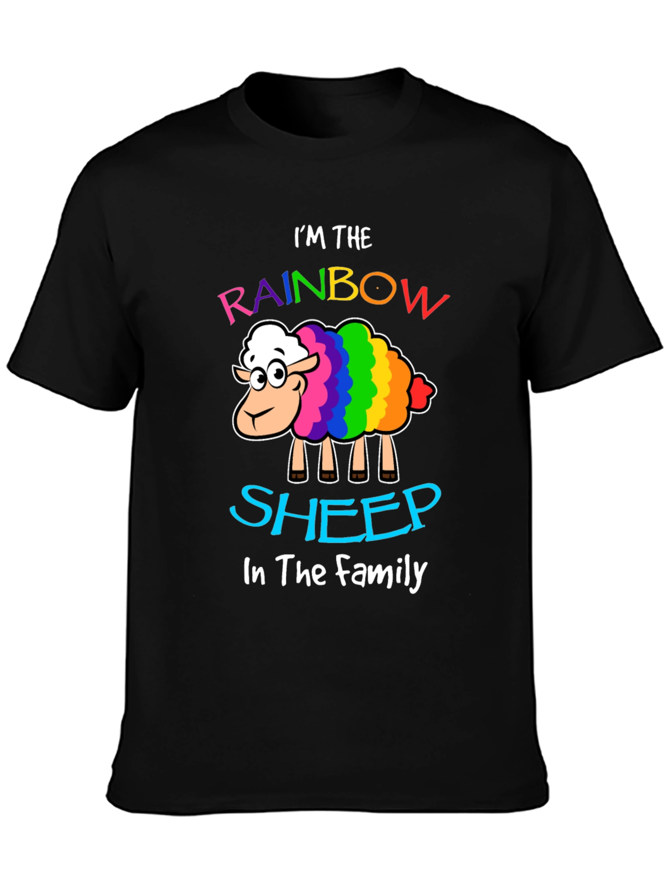 Rainbow Sheep Family T-Shirt
