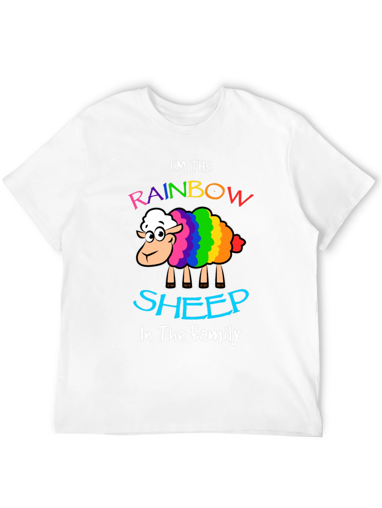 Rainbow Sheep Family T-Shirt