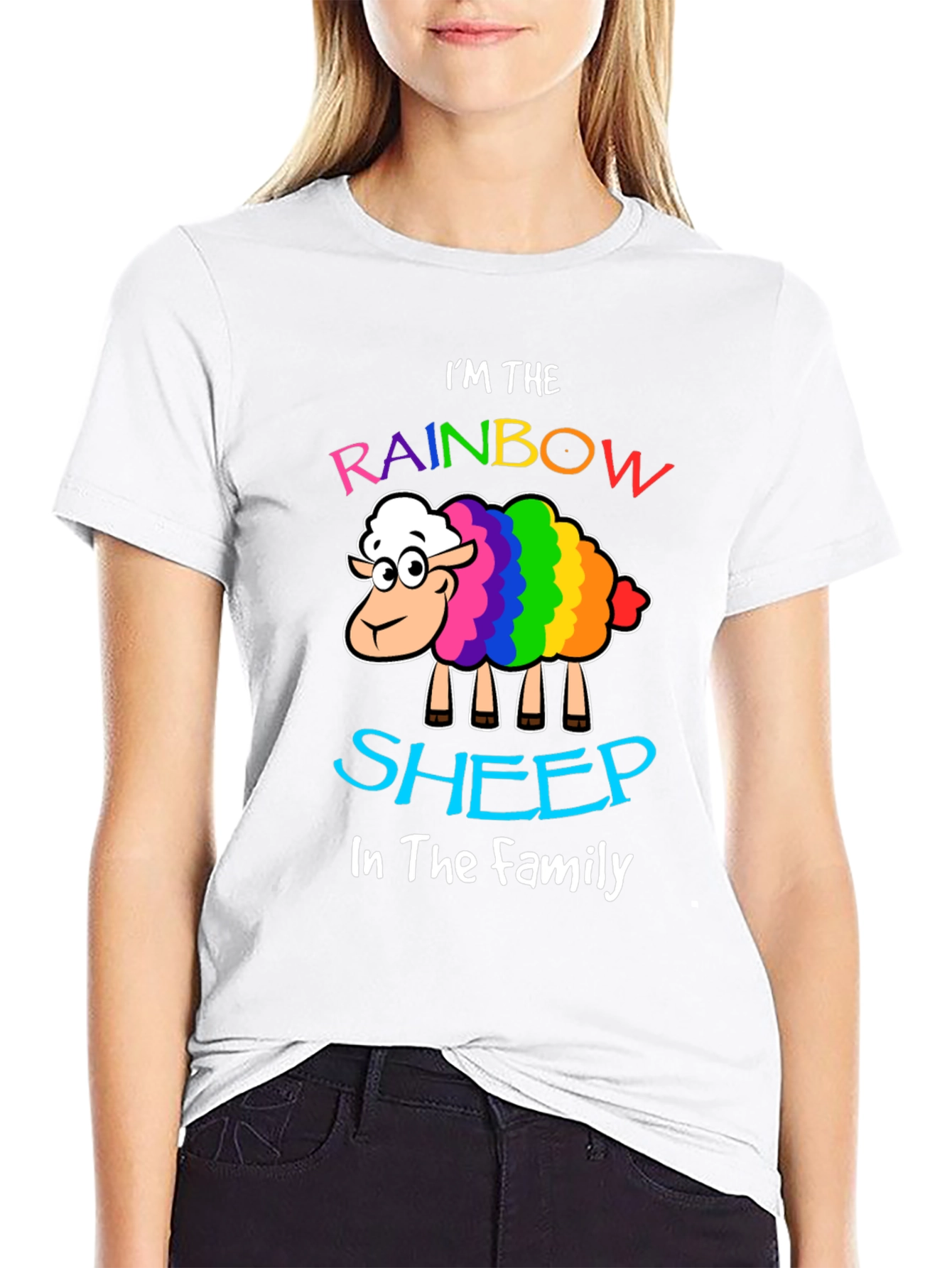 Rainbow Sheep Family T-Shirt