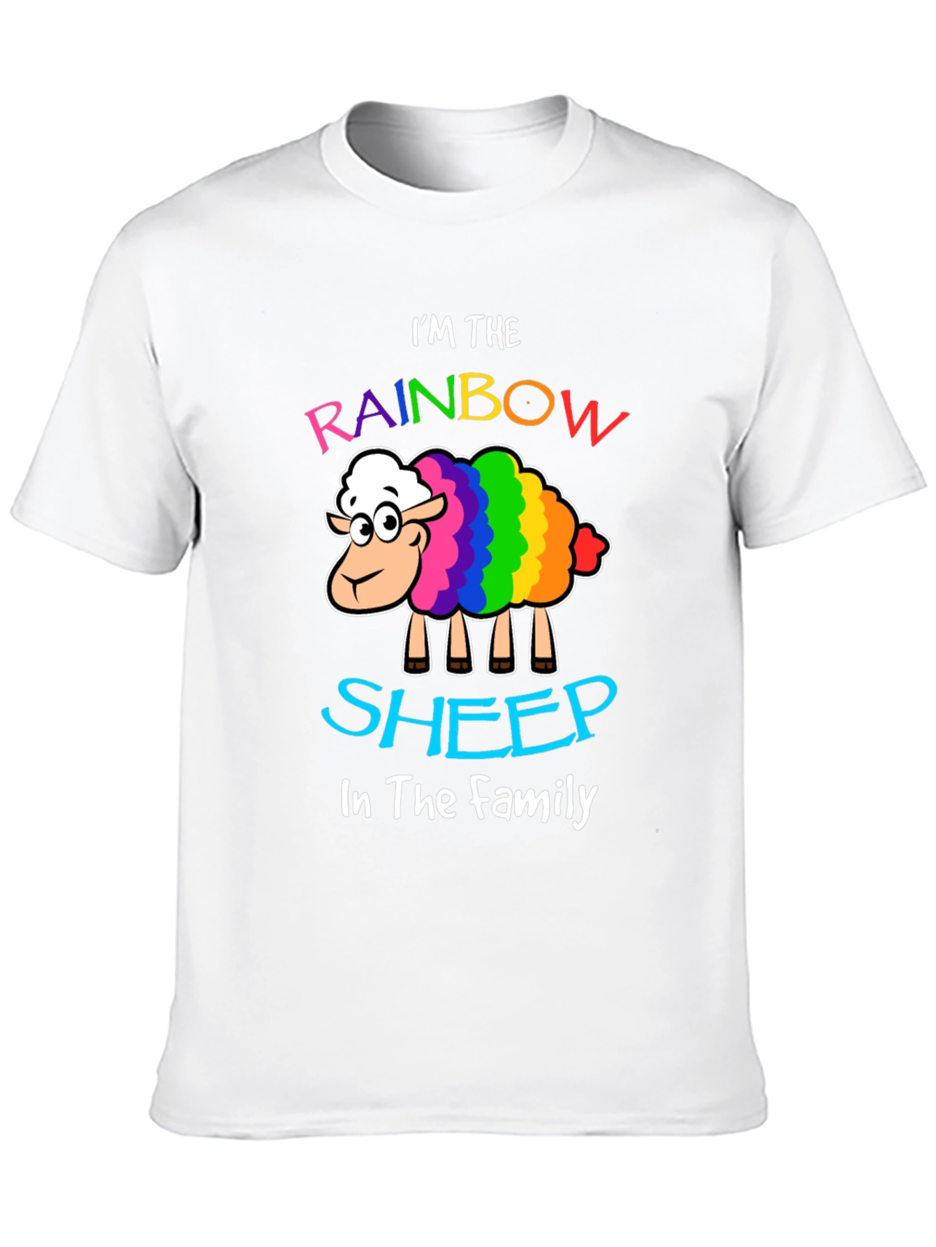 Rainbow Sheep Family T-Shirt