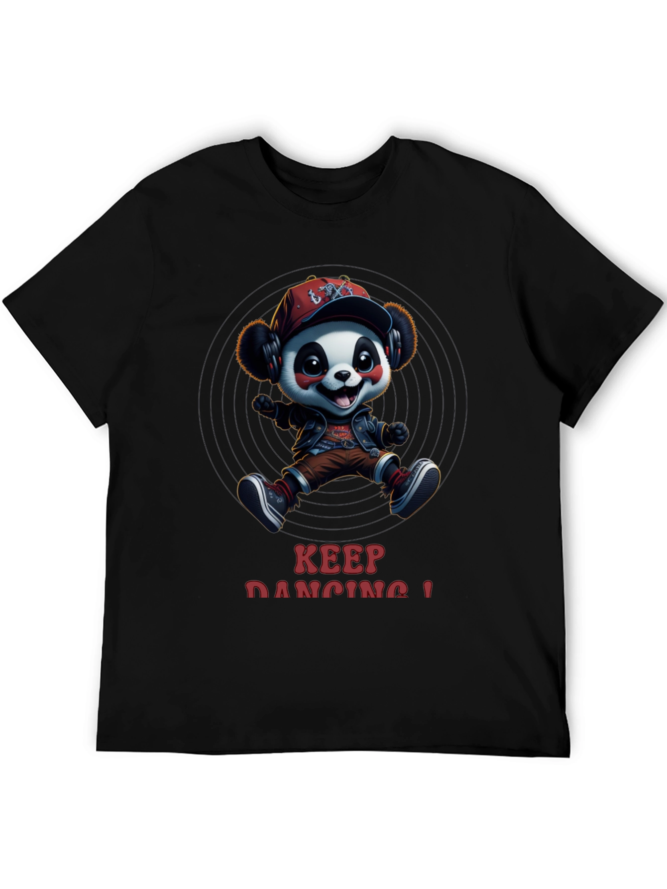 Cool Panda Graphic Tee - Keep Dancing!