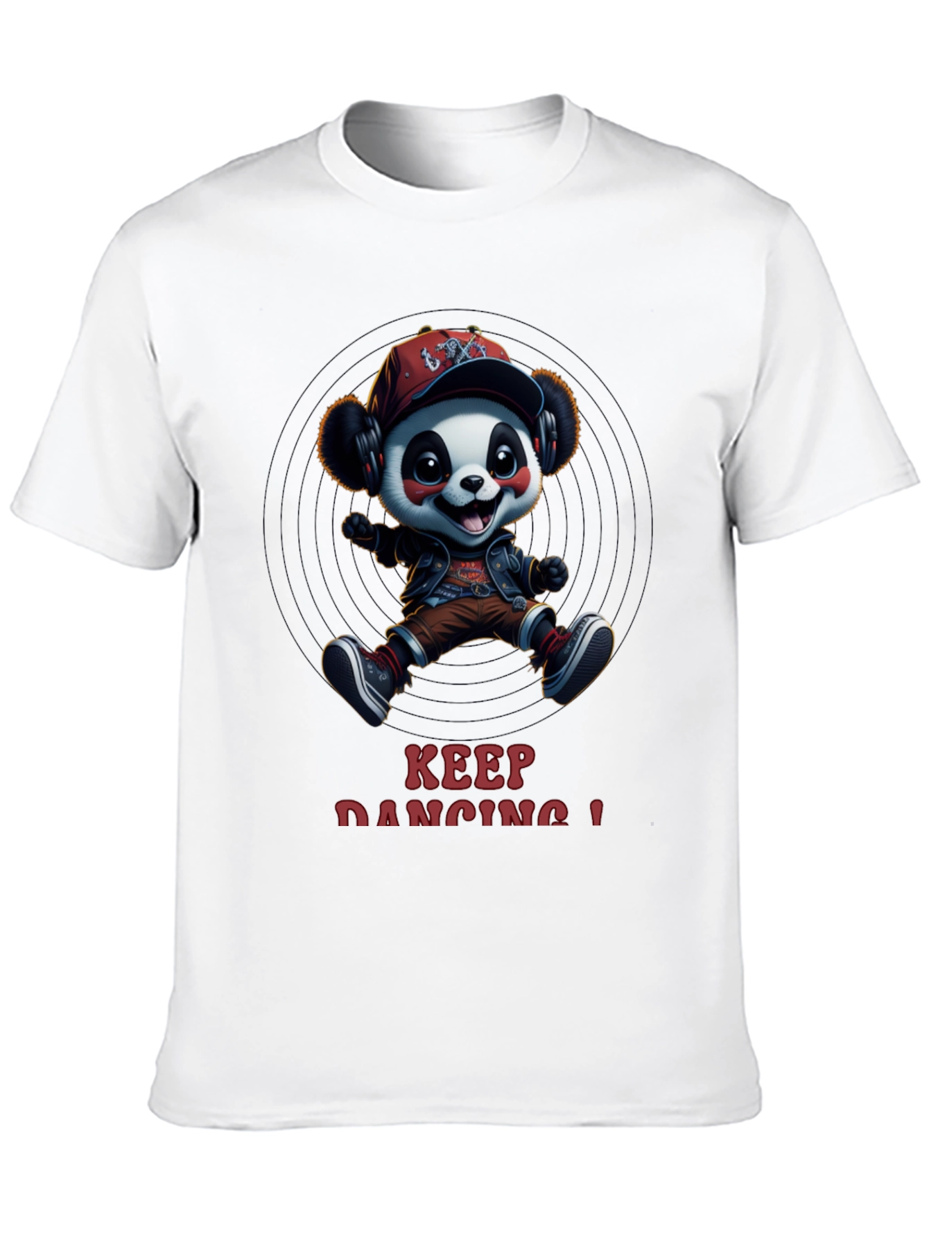 Cool Panda Graphic Tee - Keep Dancing!