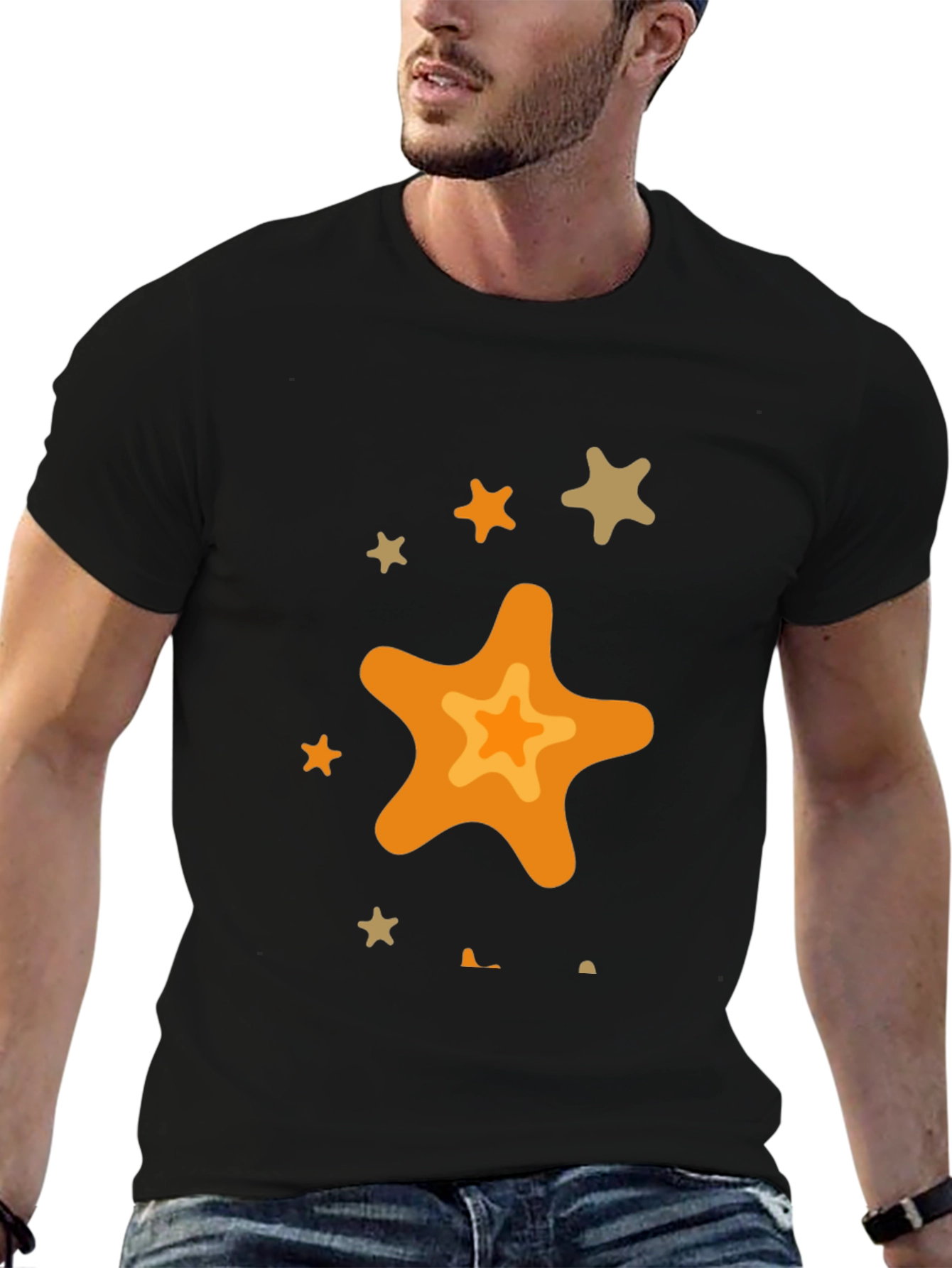 Star Graphic Black T-Shirt - Casual Style