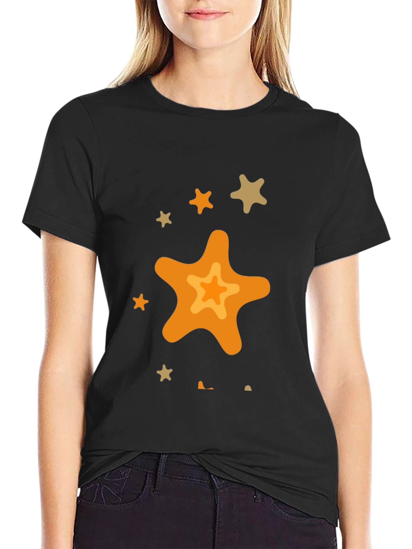 Star Graphic Black T-Shirt - Casual Style