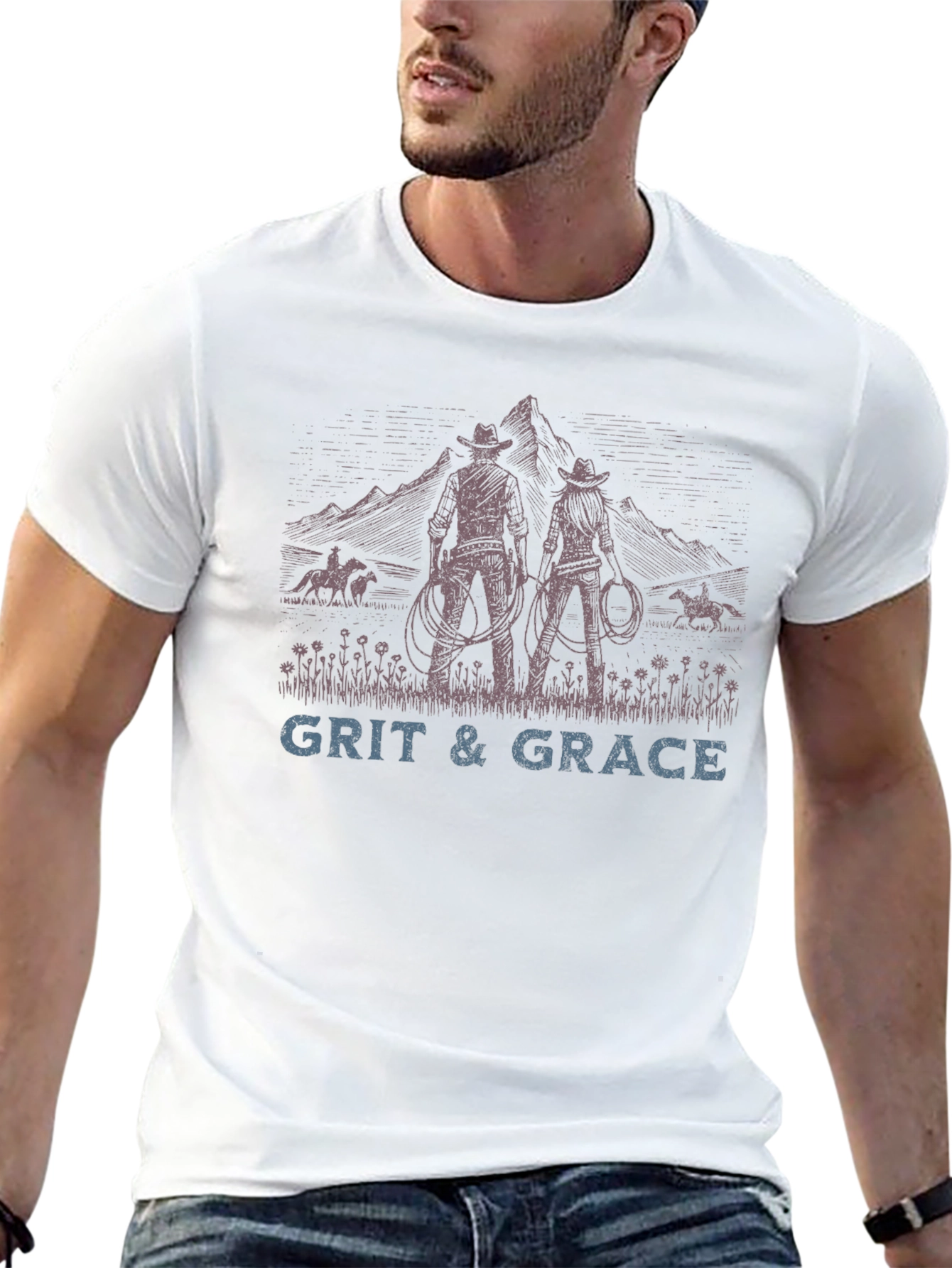 Grit & Grace Cowboy Graphic Tee