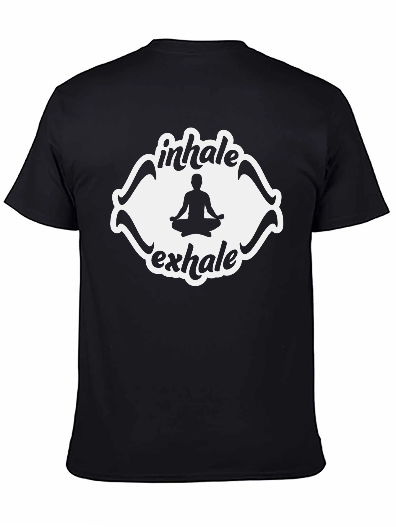 Inhale Exhale Yoga Meditation Black T-Shirt