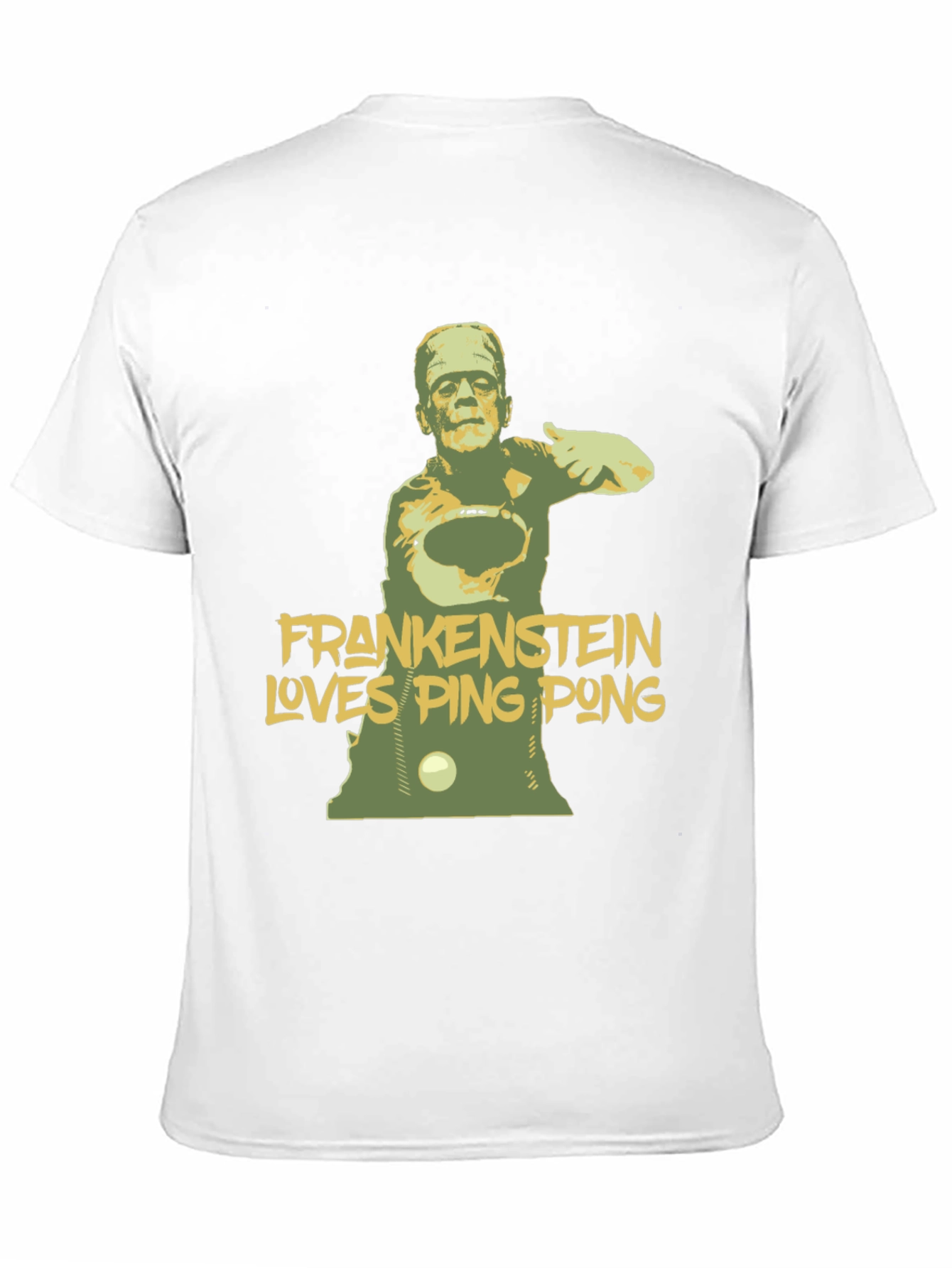 Frankenstein Loves Ping Pong Graphic T-Shirt