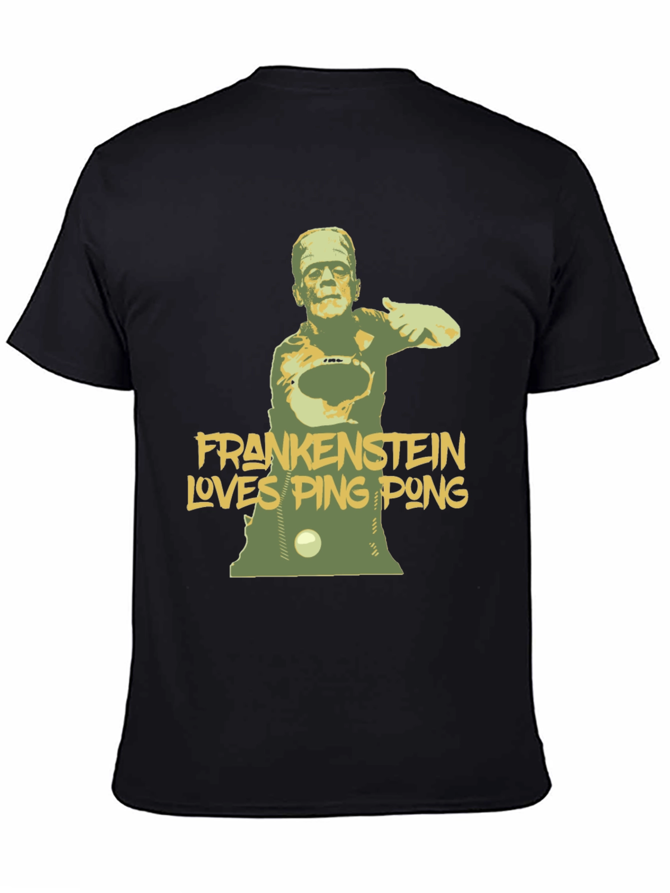 Frankenstein Loves Ping Pong Graphic T-Shirt