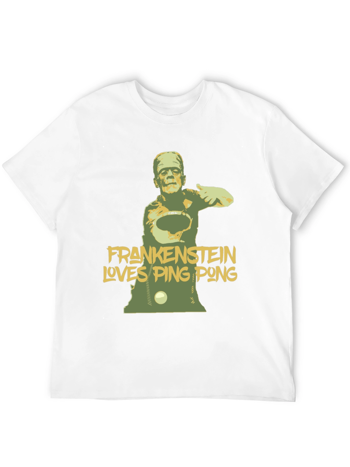 Frankenstein Loves Ping Pong Graphic T-Shirt
