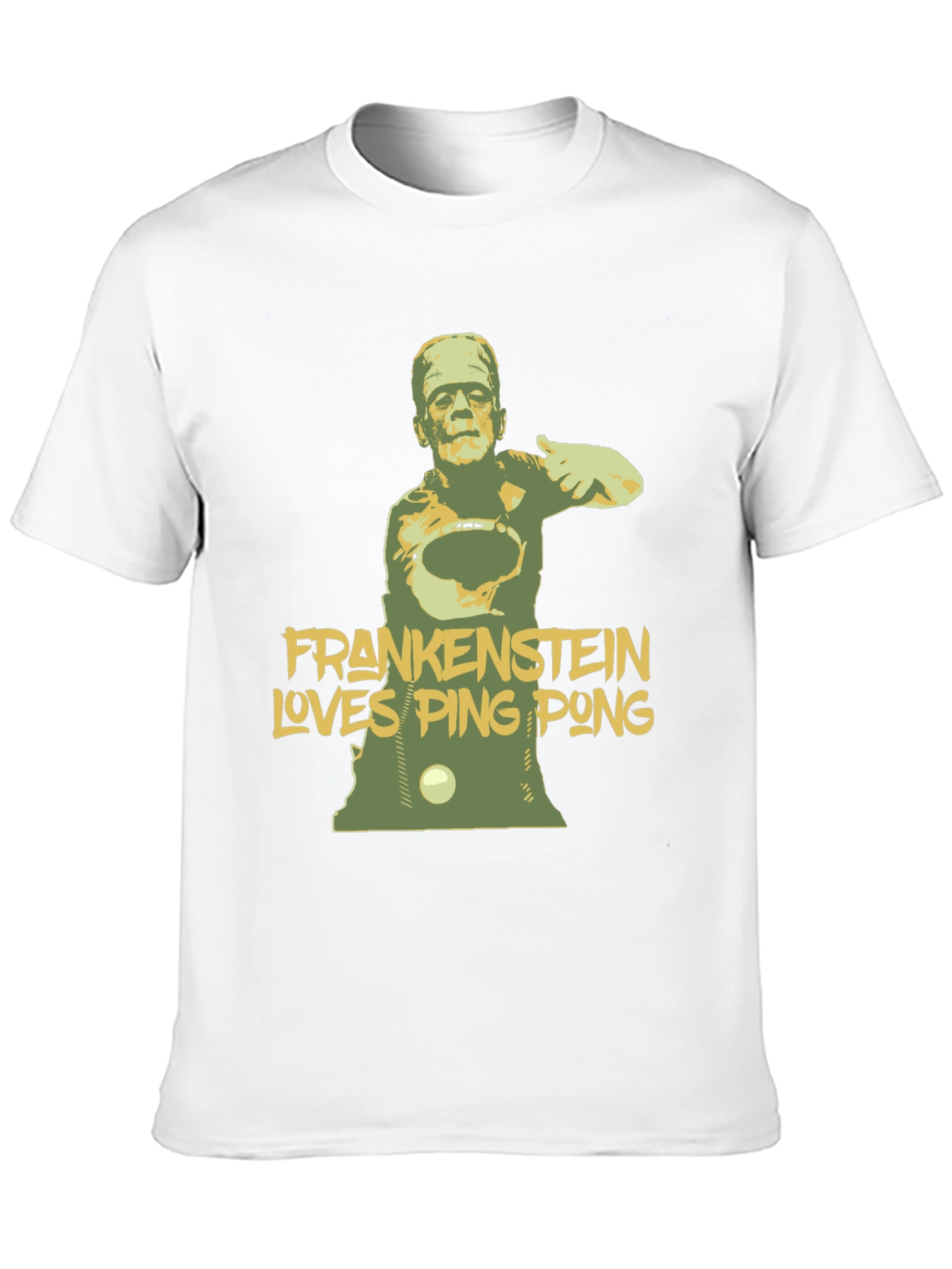 Frankenstein Loves Ping Pong Graphic T-Shirt