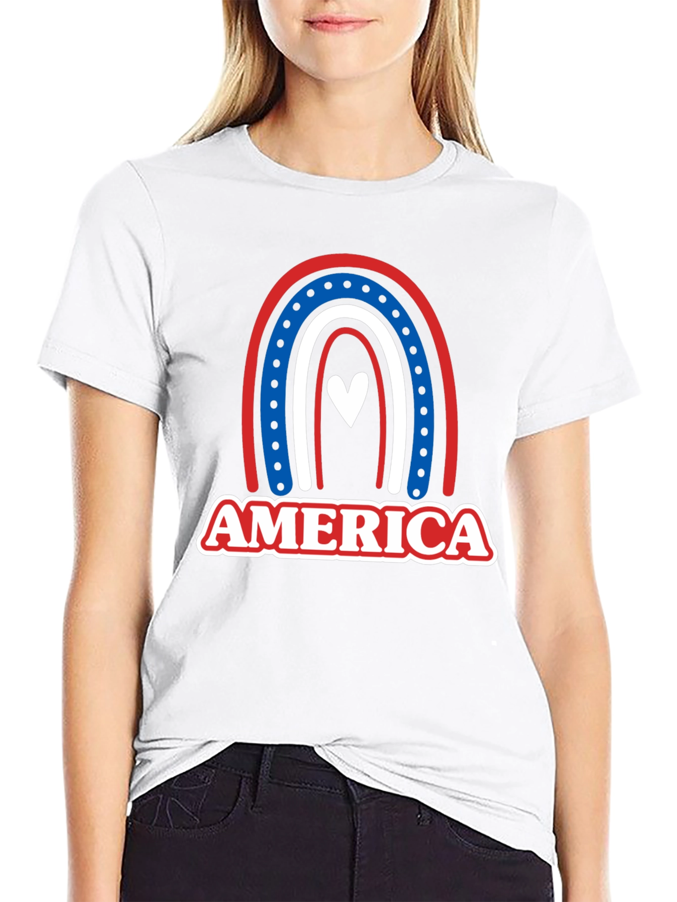 America Rainbow Patriotic T-Shirt