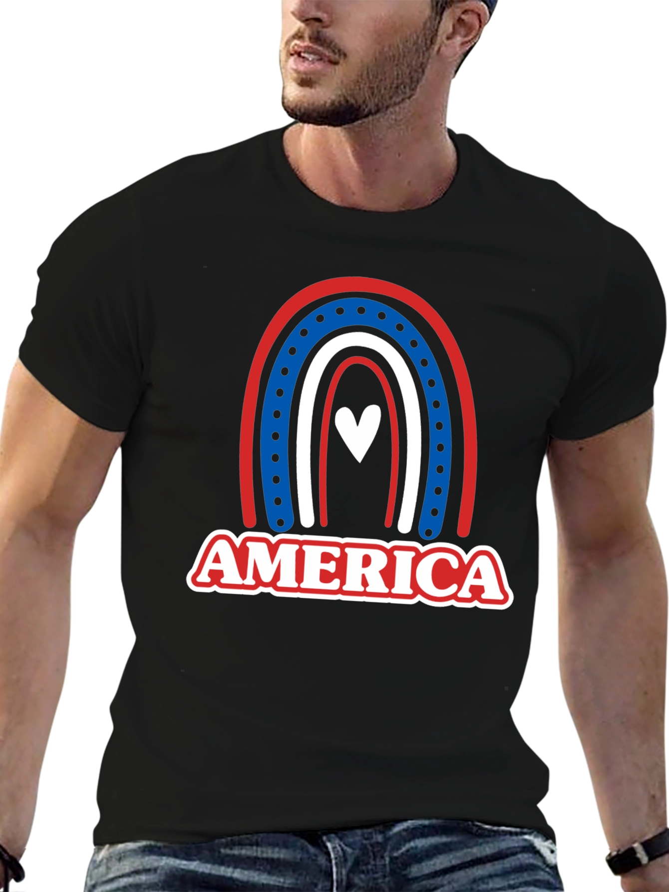 America Rainbow Patriotic T-Shirt