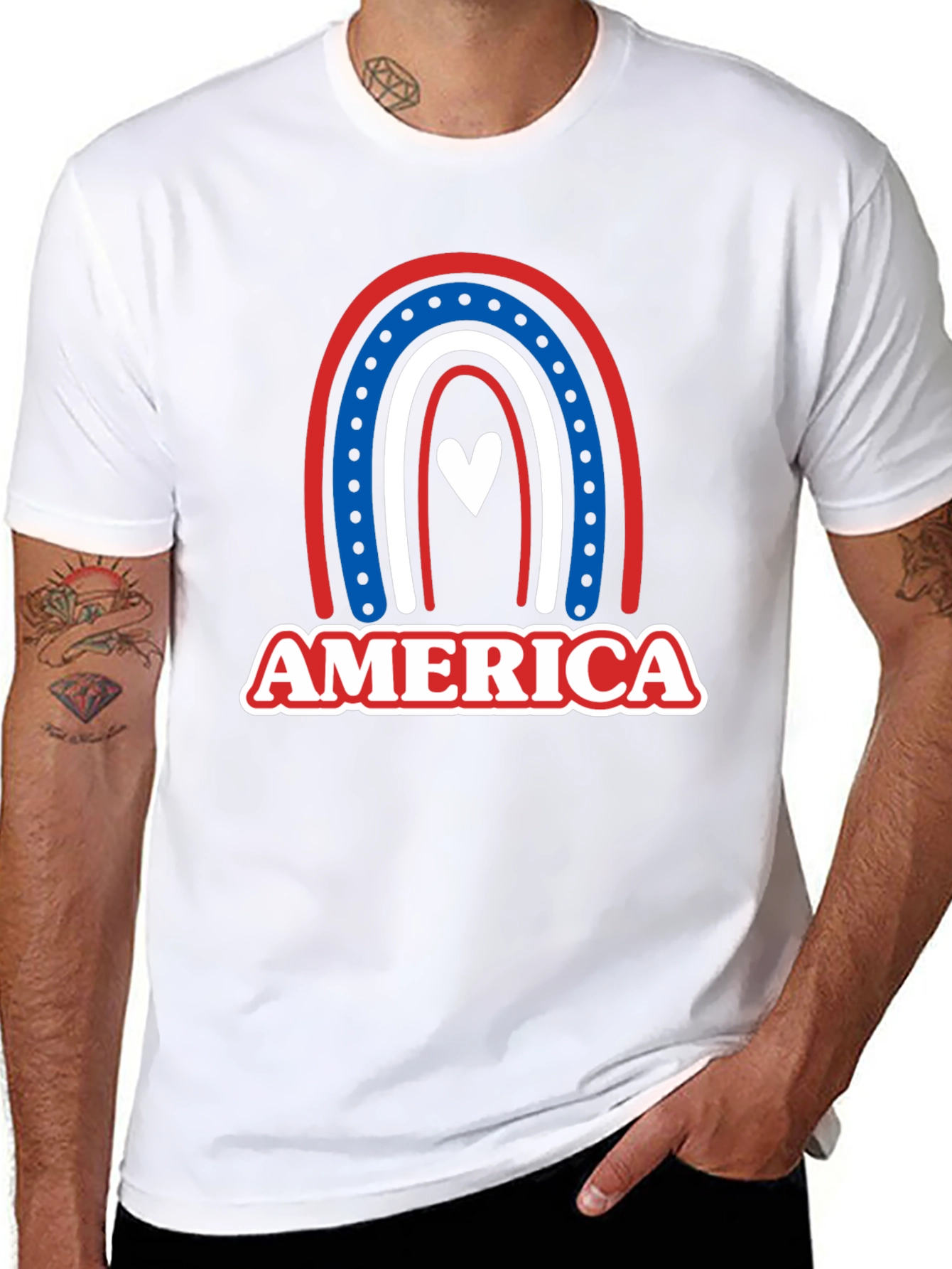 America Rainbow Patriotic T-Shirt