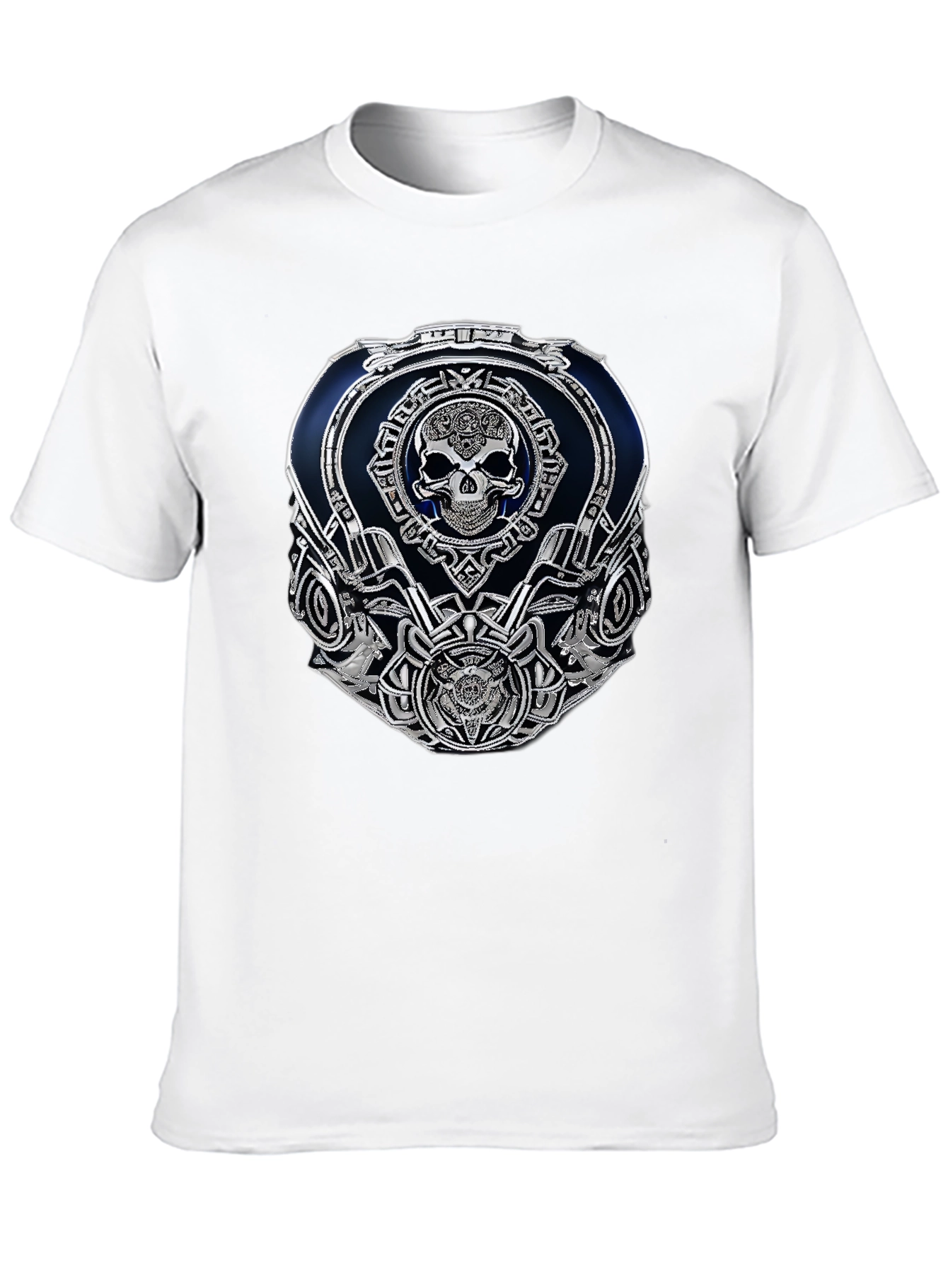 Skull Emblem Graphic Black T-Shirt