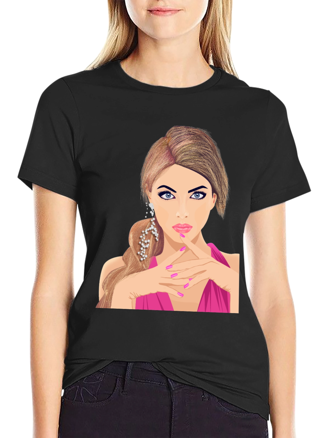 Woman Portrait Graphic T-Shirt - Unique Design