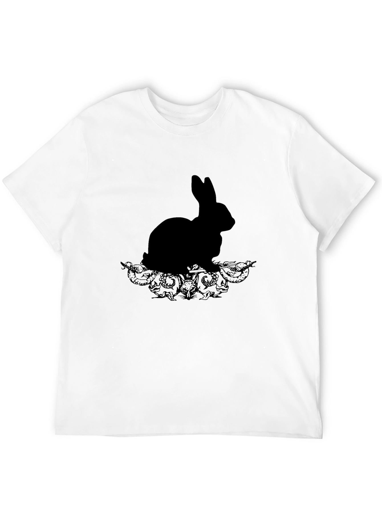 Black Rabbit Silhouette Graphic Tee