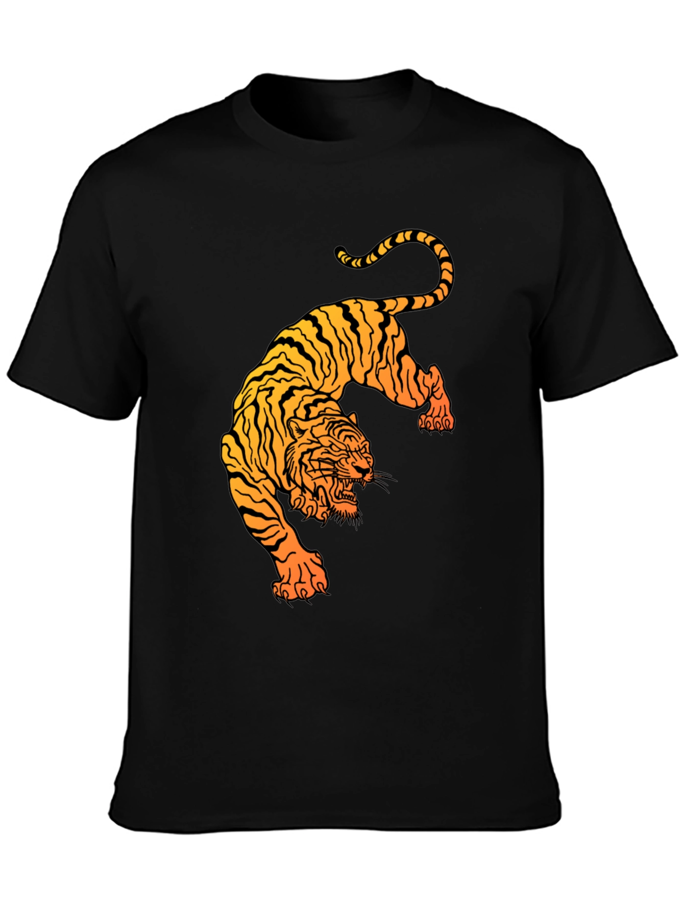 Black Tiger Graphic Tee - Stylish Mens T-Shirt