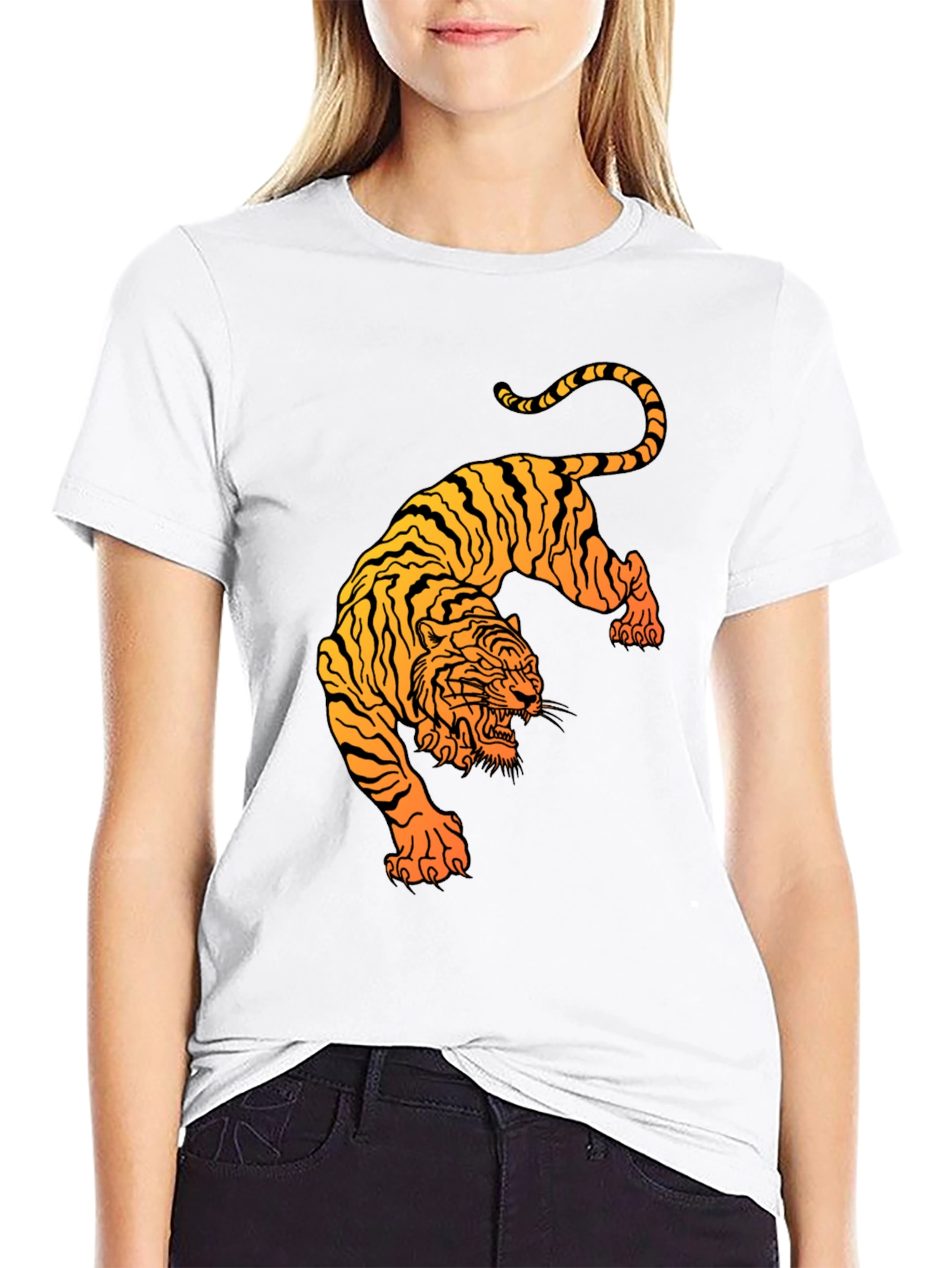 Black Tiger Graphic Tee - Stylish Mens T-Shirt