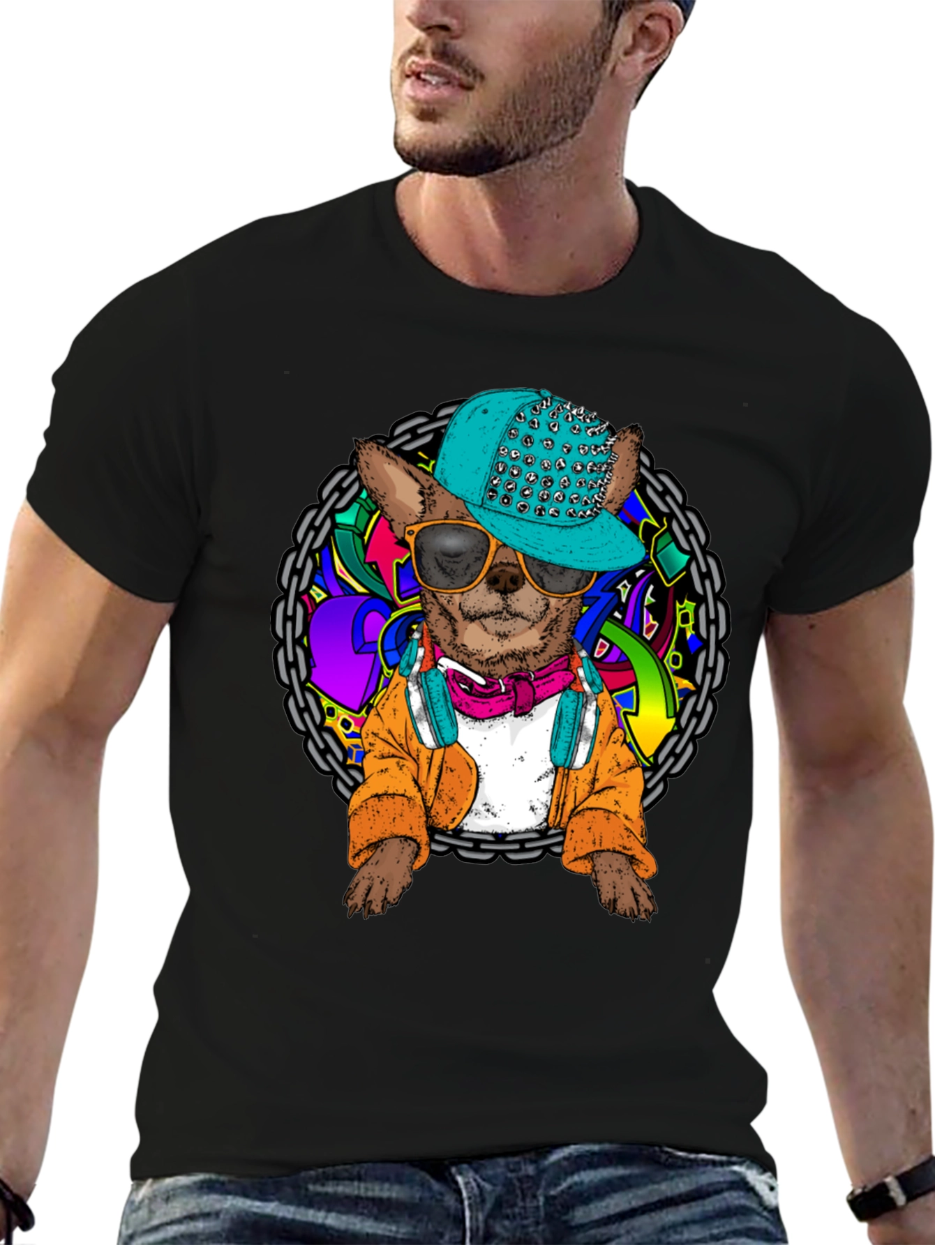 Dog DJ Graphic T-Shirt