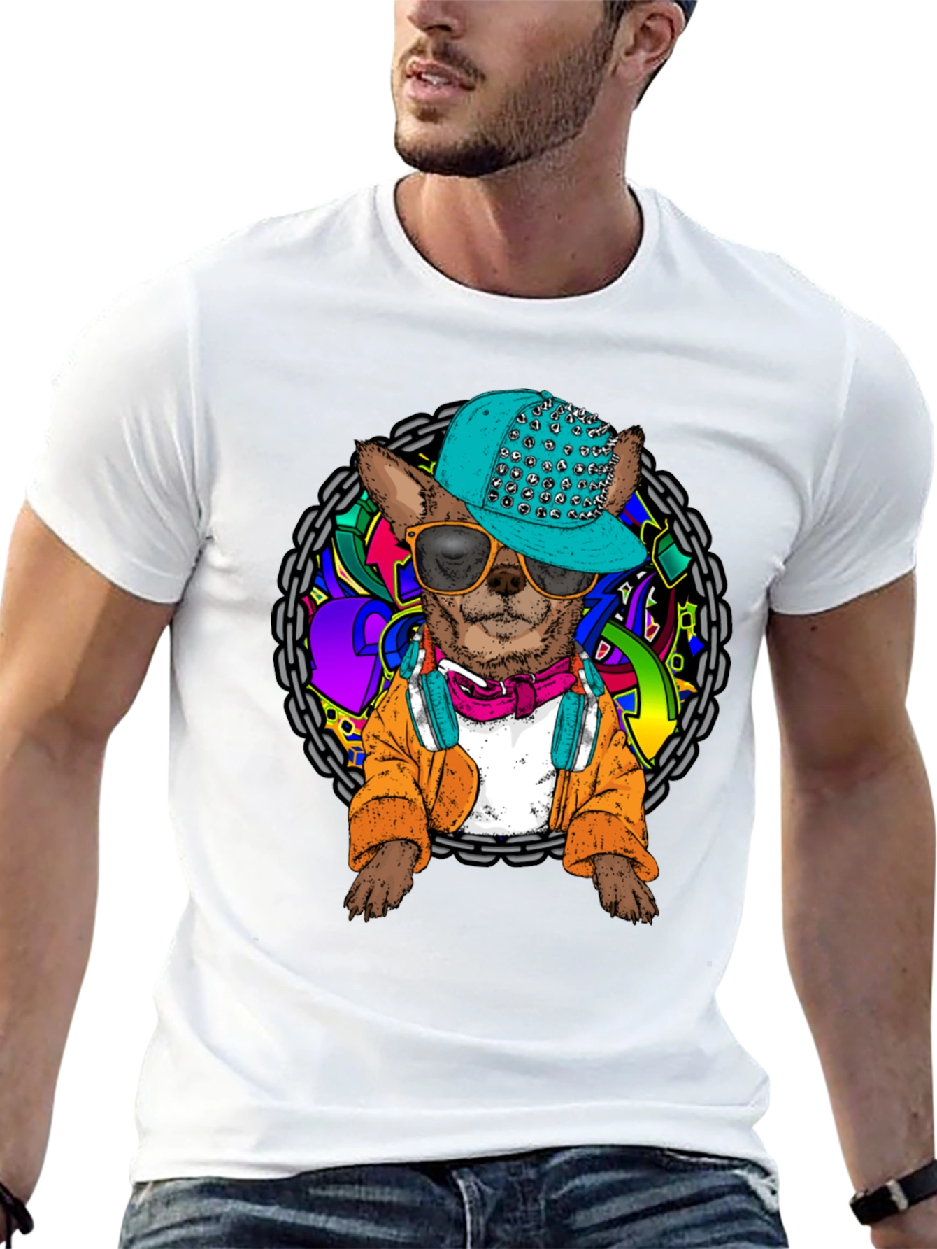 Dog DJ Graphic T-Shirt