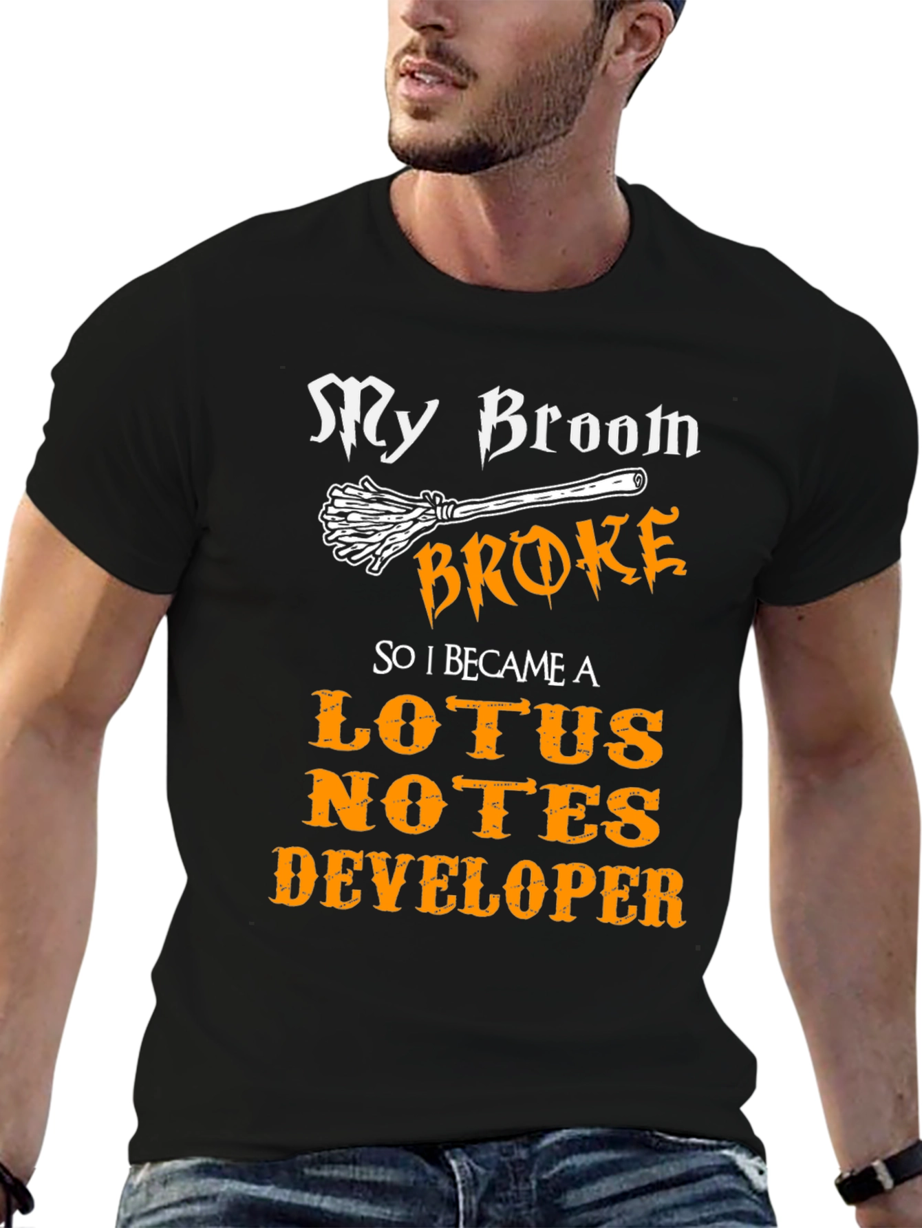 Broom Broke Lotus Notes Developer T-Shirt Funny Gift