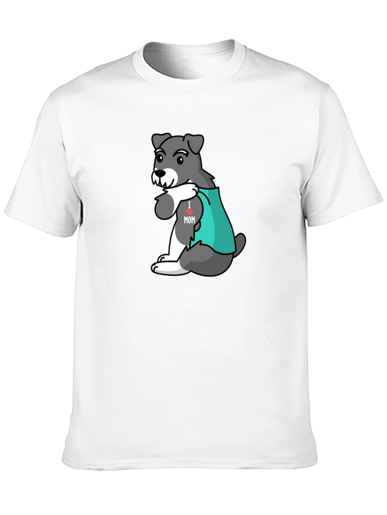 Dog I heart Mom Graphic Tee - Black