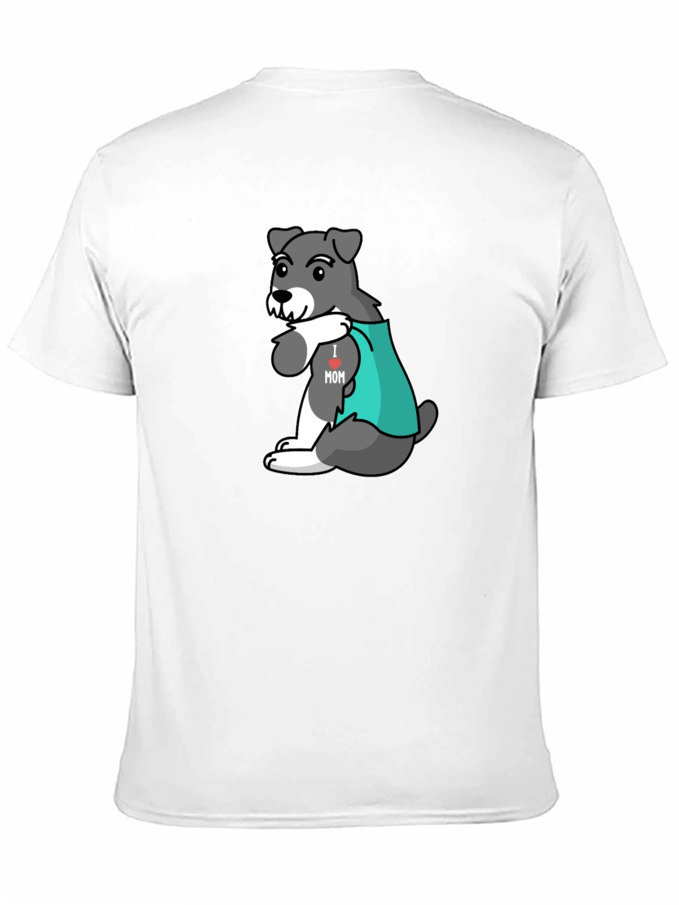 Dog I heart Mom Graphic Tee - Black