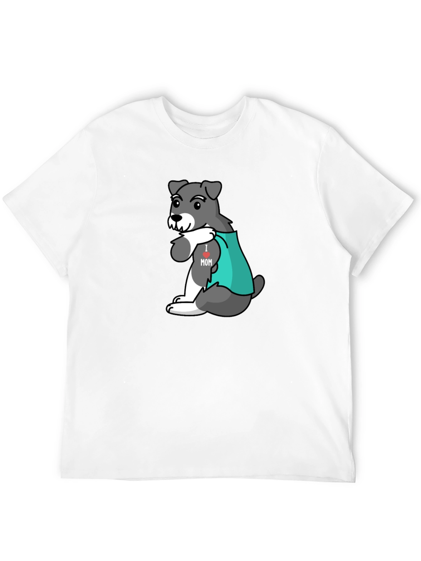 Dog I heart Mom Graphic Tee - Black