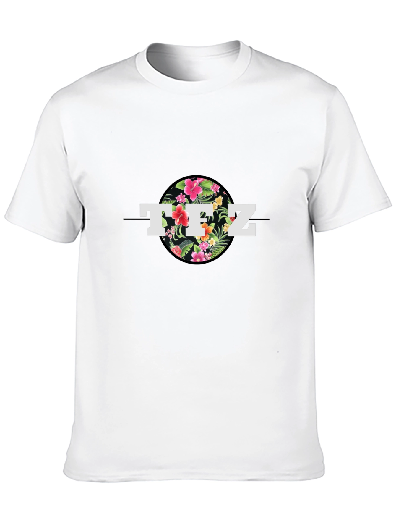 Floral TFZ Graphic Black T-Shirt