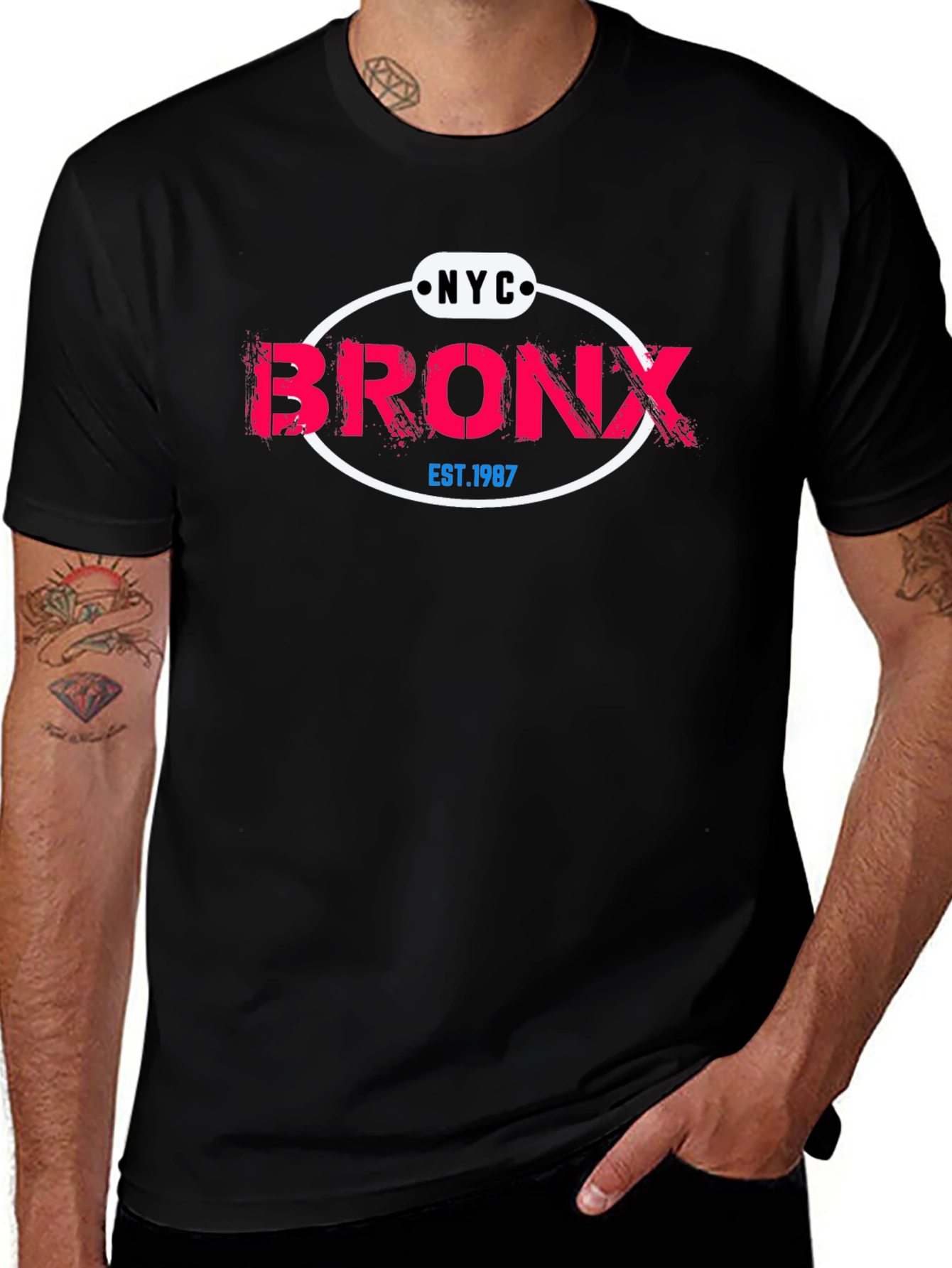 NYC Bronx Est. 1987 Black Graphic Tee
