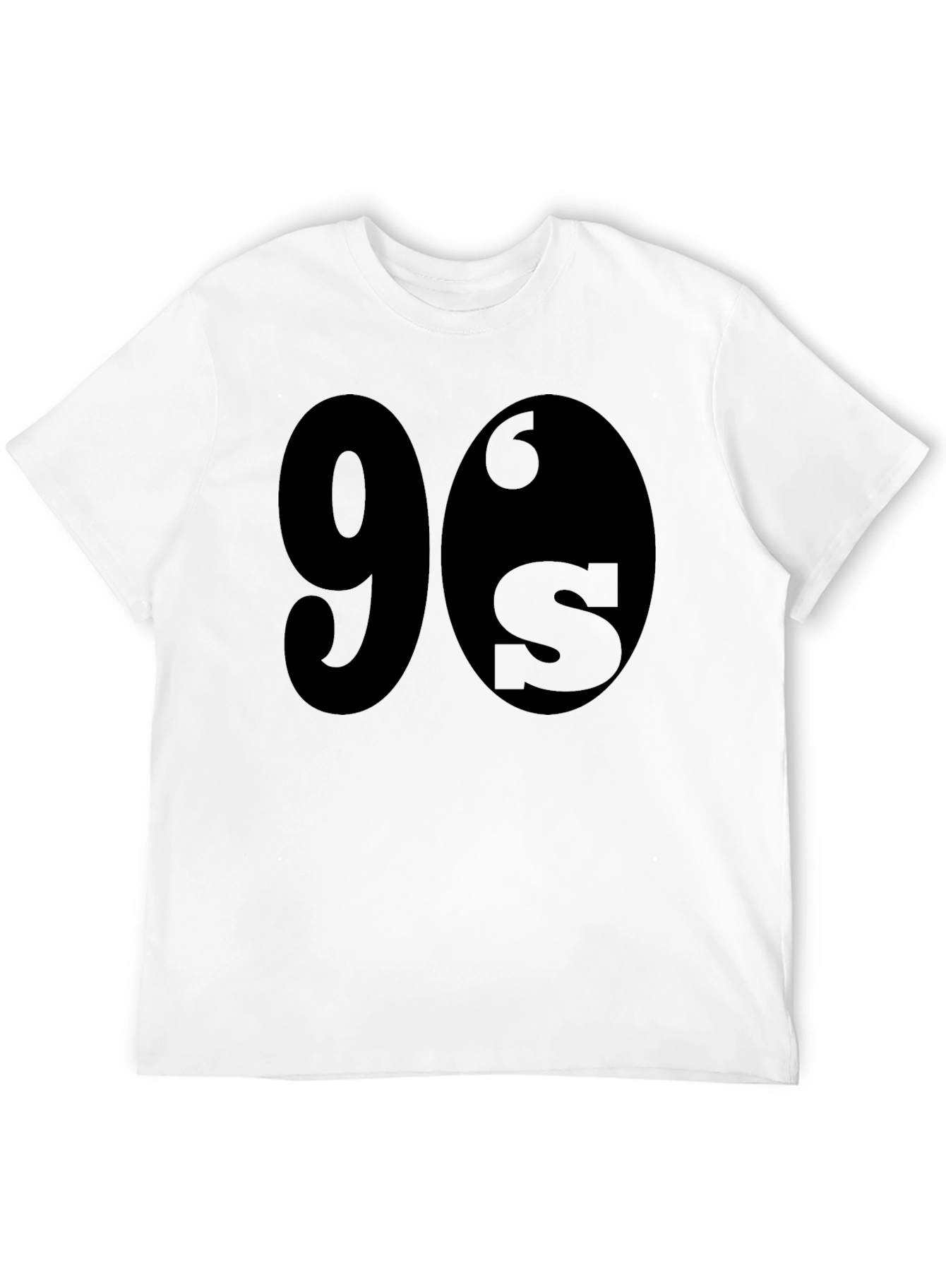 90s Style Black Crewneck T-Shirt