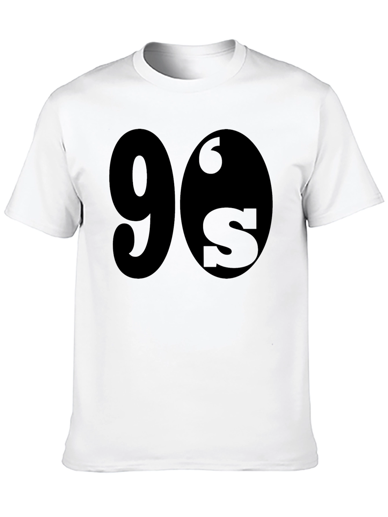 90s Style Black Crewneck T-Shirt